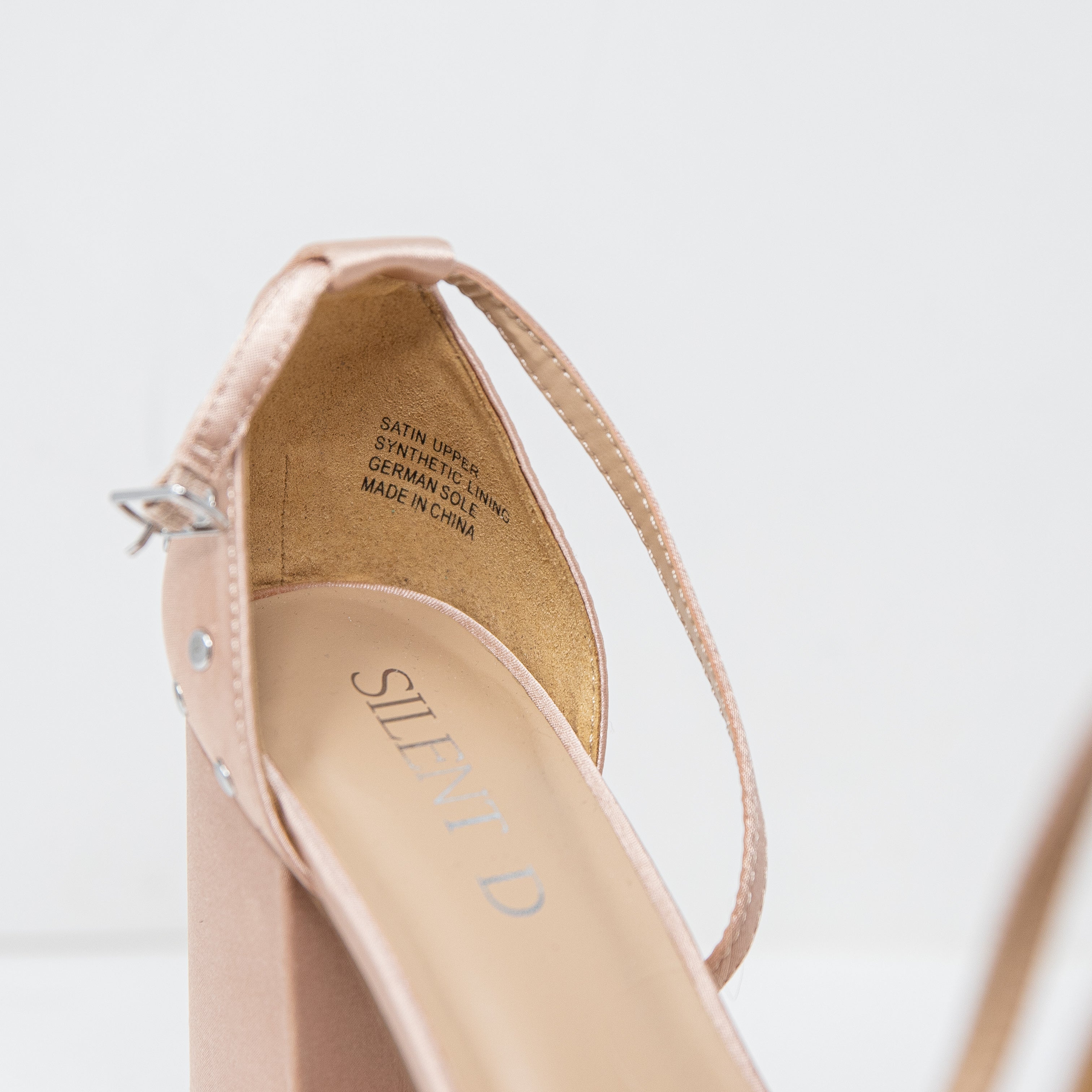 Silent D Grace Rose Satin Studded Embellished Platform High Heels Pumps Shoes 9