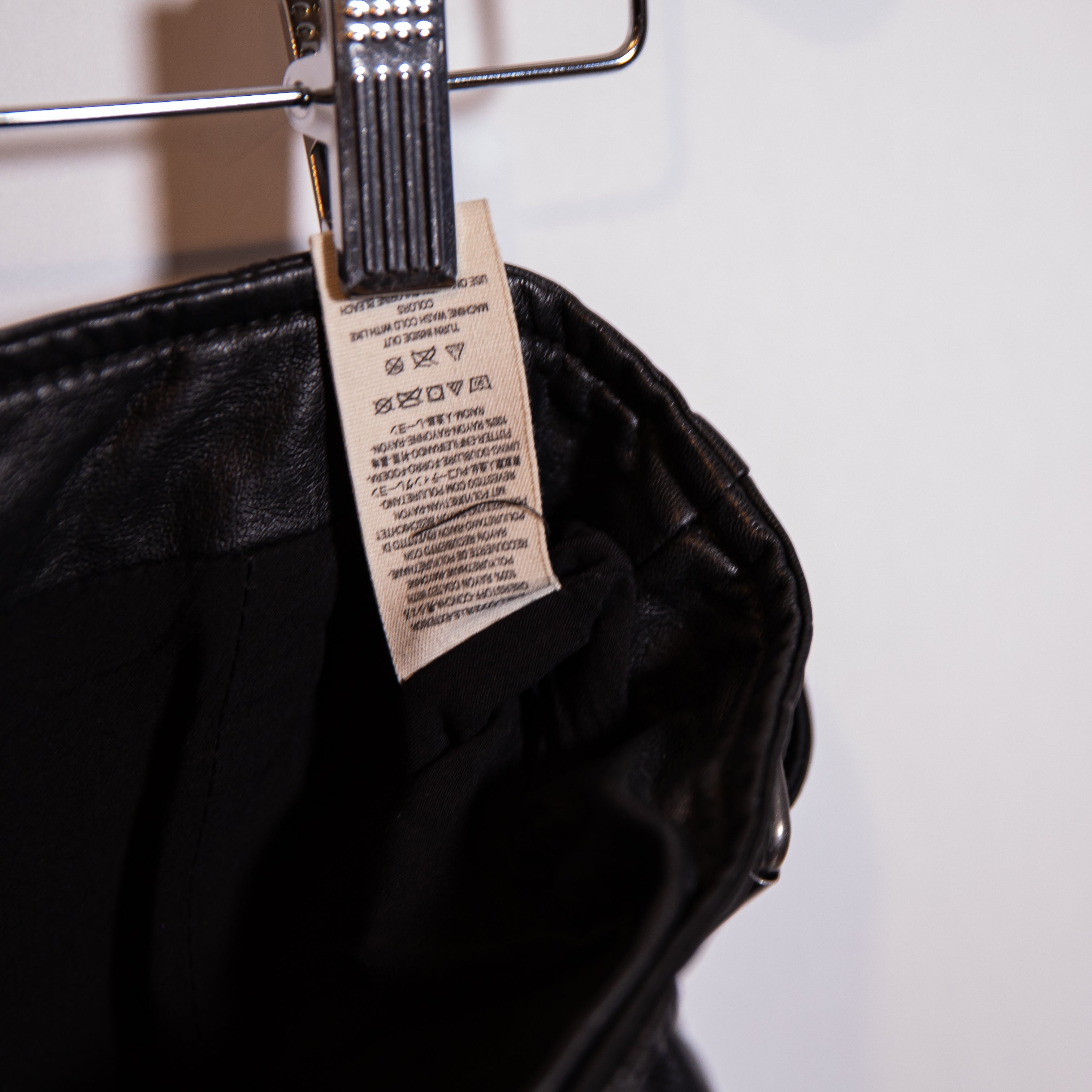 Free People Charli Faux Vegan Leather Buckle Detail Moto Mini Skirt Black 10