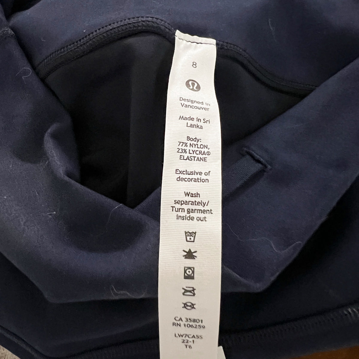 NEW Lululemon Wunder Train High-Rise Short 8" Sun Bleached Wash True Navy 8