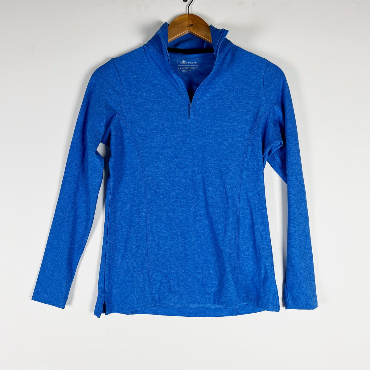 Peter Millar Women's Quarter Zip Ultra Soft Pullover Lightweight Sweater Blue XS
