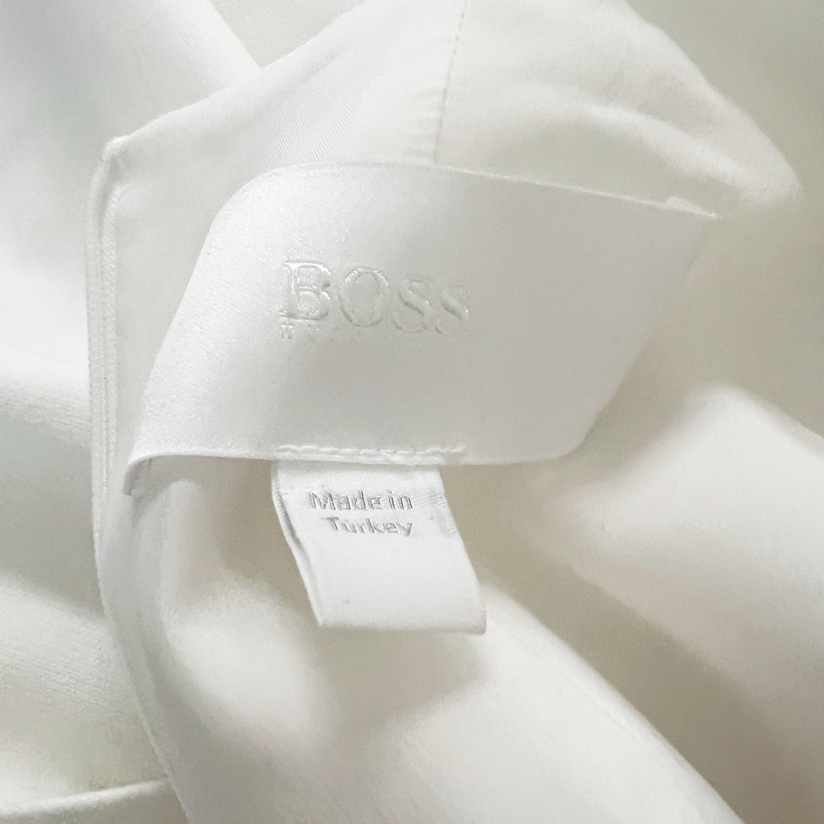 Hugo Boss Women's Dakila Ponte Chiffon Belted Knee Length Sheath Dress White 0