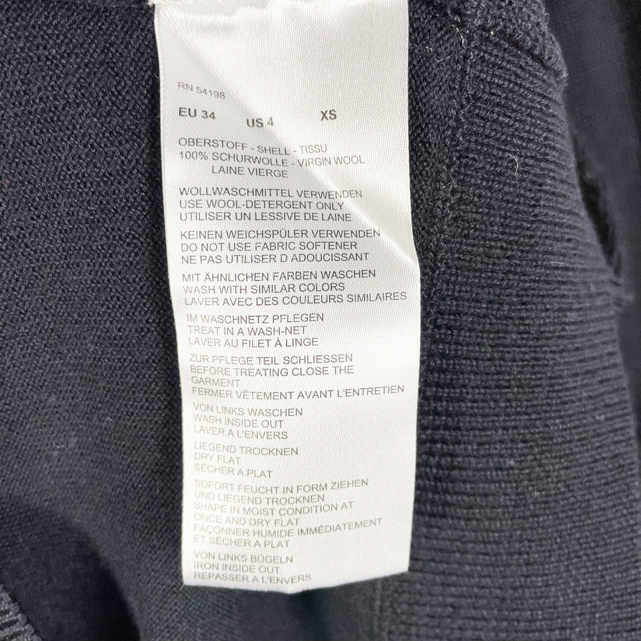 Bogner Wool Stretch Velvet Velour Floral Applique Crew Neck Pullover Sweater 4