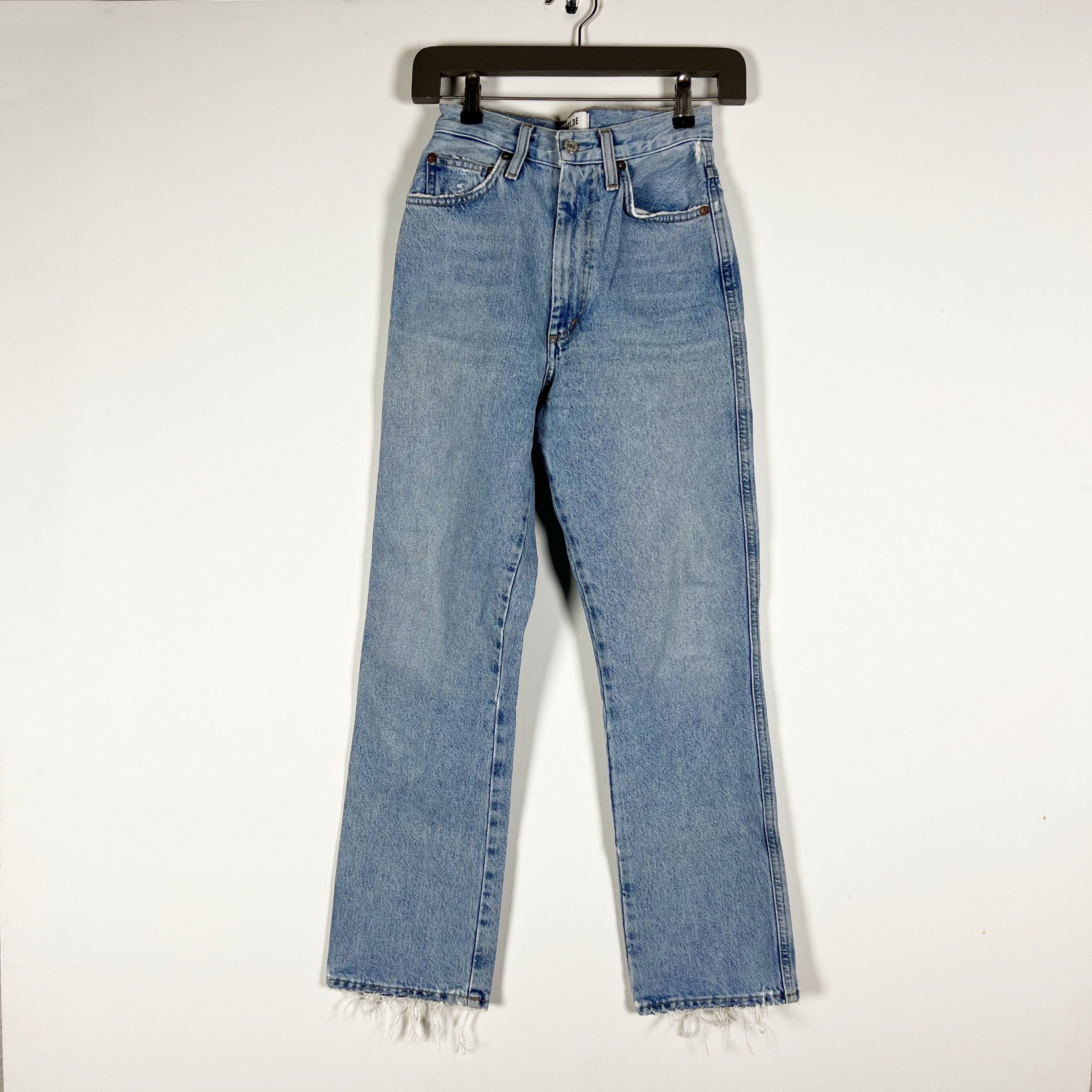 Agolde Women's 90'S Pinch Waist High Rise Straight Organic Cotton Denim Jeans 24