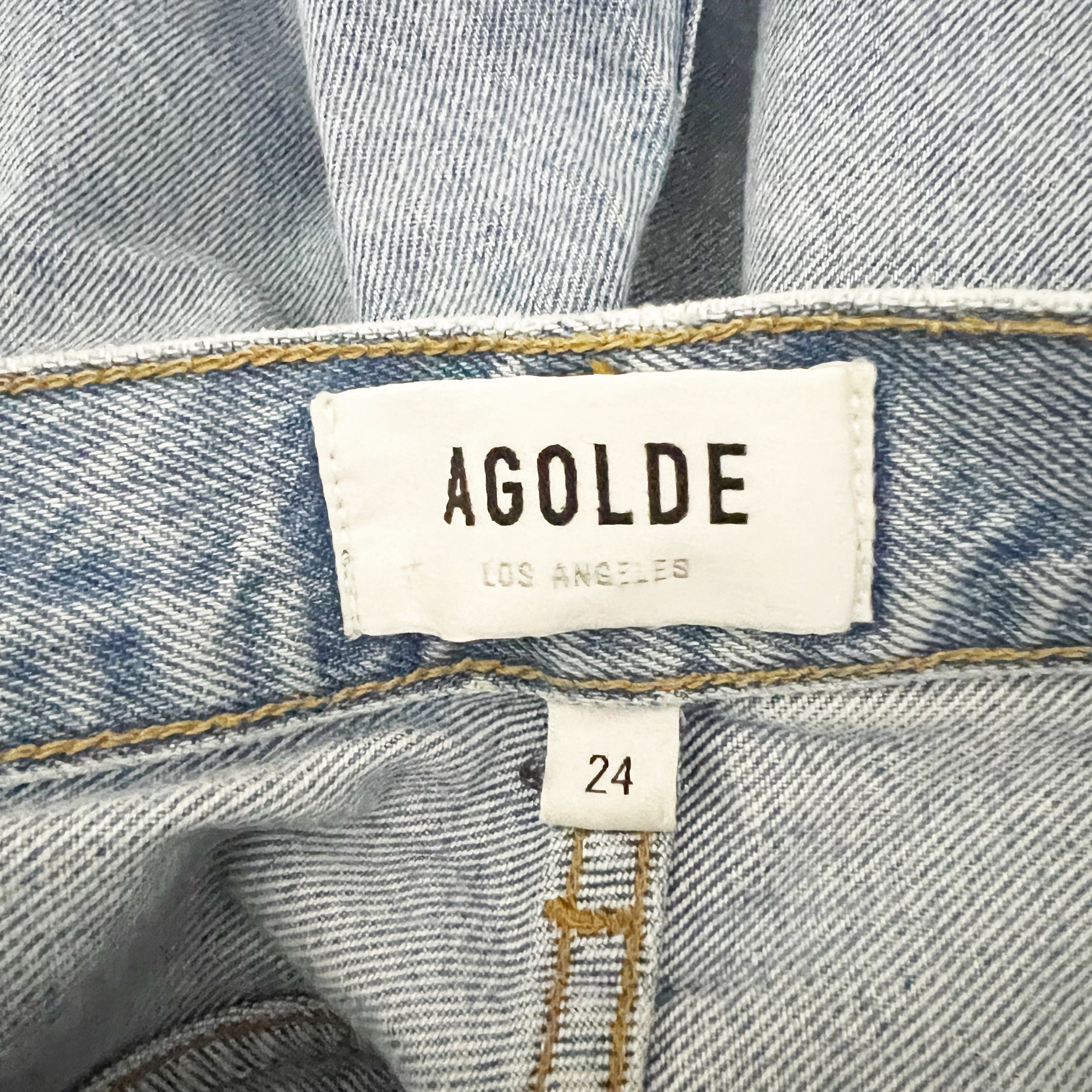 Agolde Women's 90'S Pinch Waist High Rise Straight Organic Cotton Denim Jeans 24