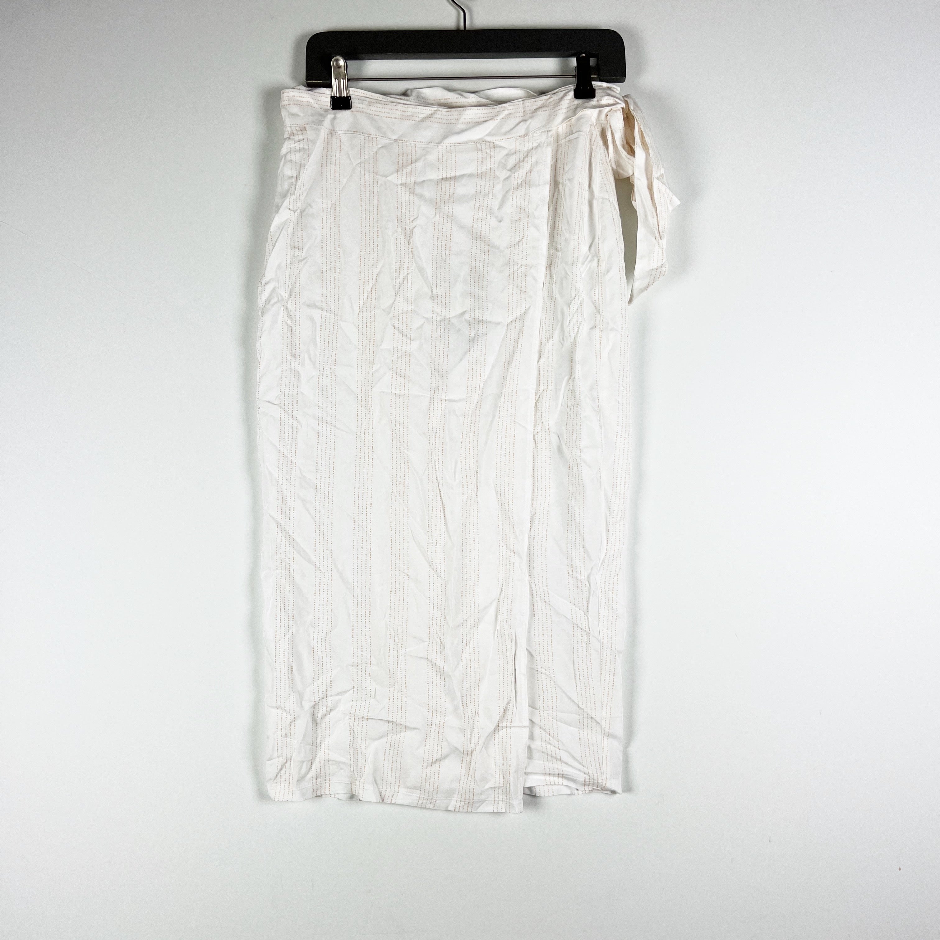 NEW Summersalt Lightweight Wrap Midi Beach Pool Swim Coverup Skirt Ivory Beige S