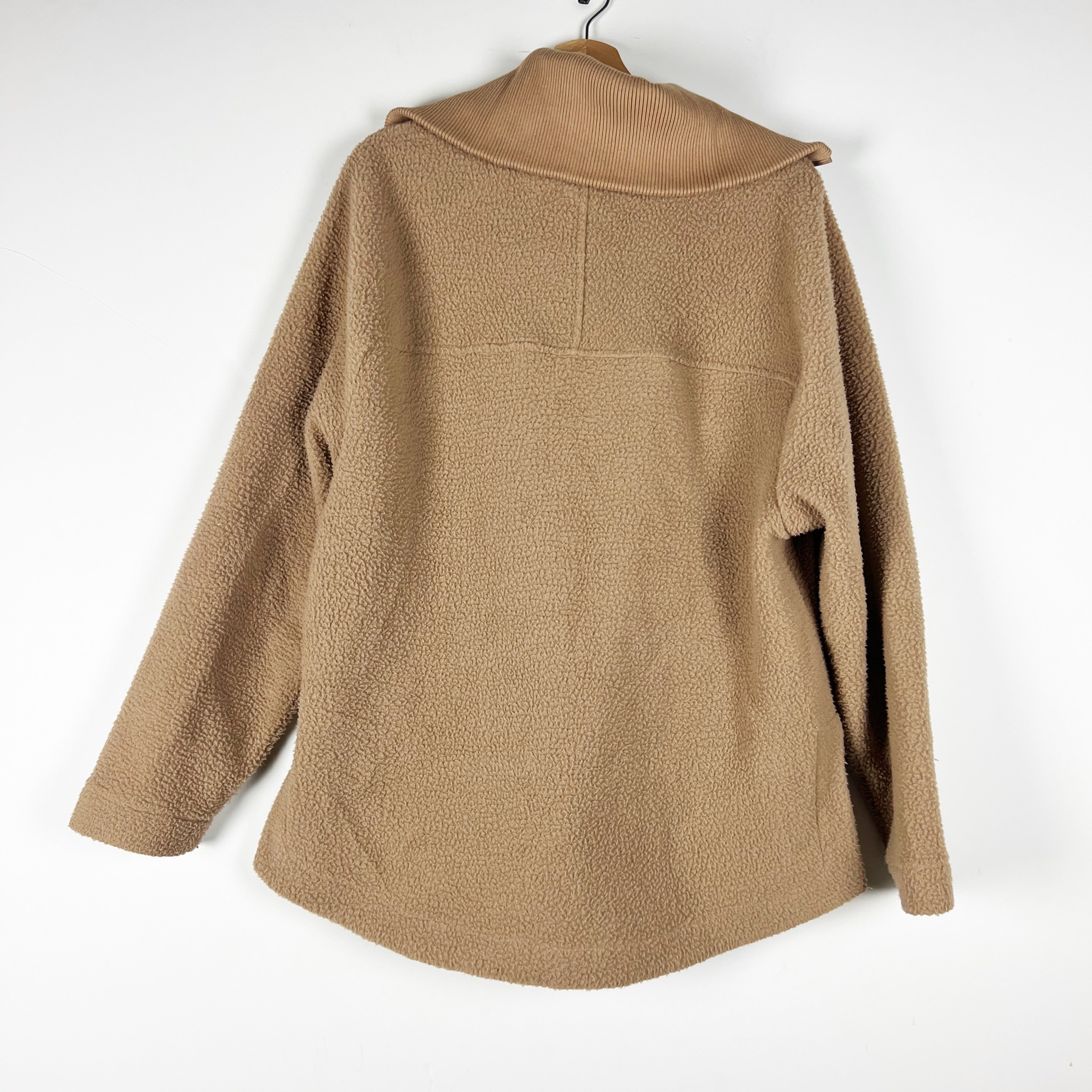 Varley Women's Olivia Borg Fleece Teddy Full Zip Jacket Chanterelle Beige Small
