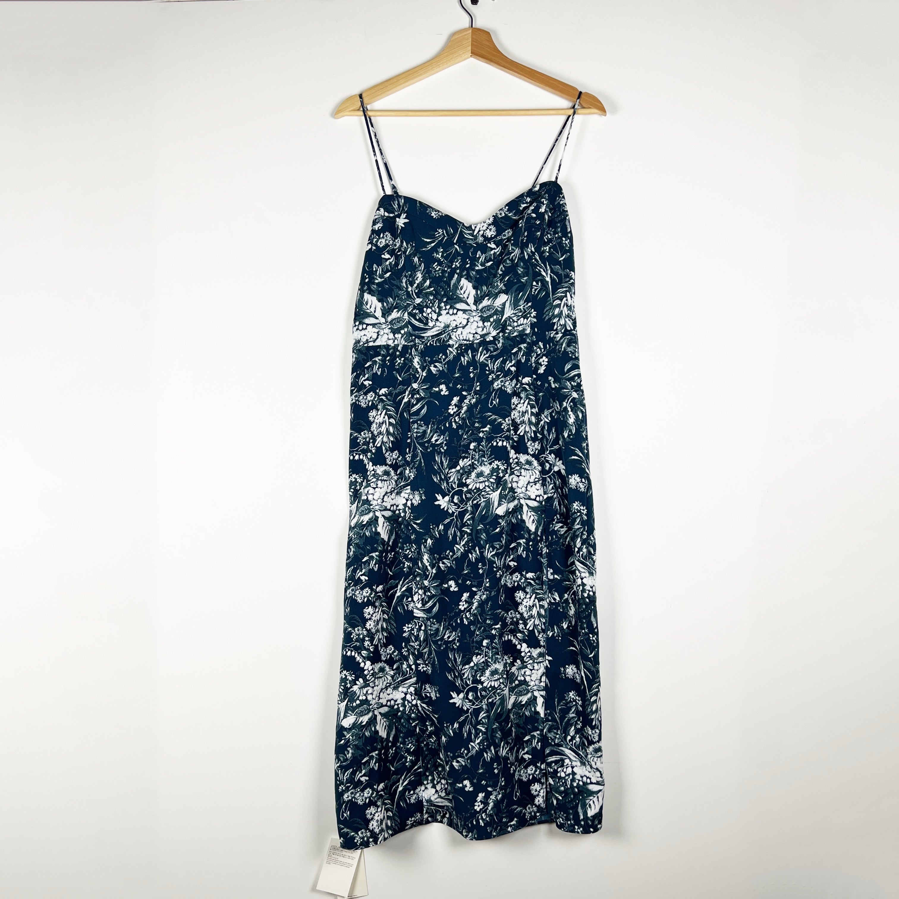 NEW Abercrombie & Fitch Crepe High Slit Tank Midi Pullover Dress Floral Print MP