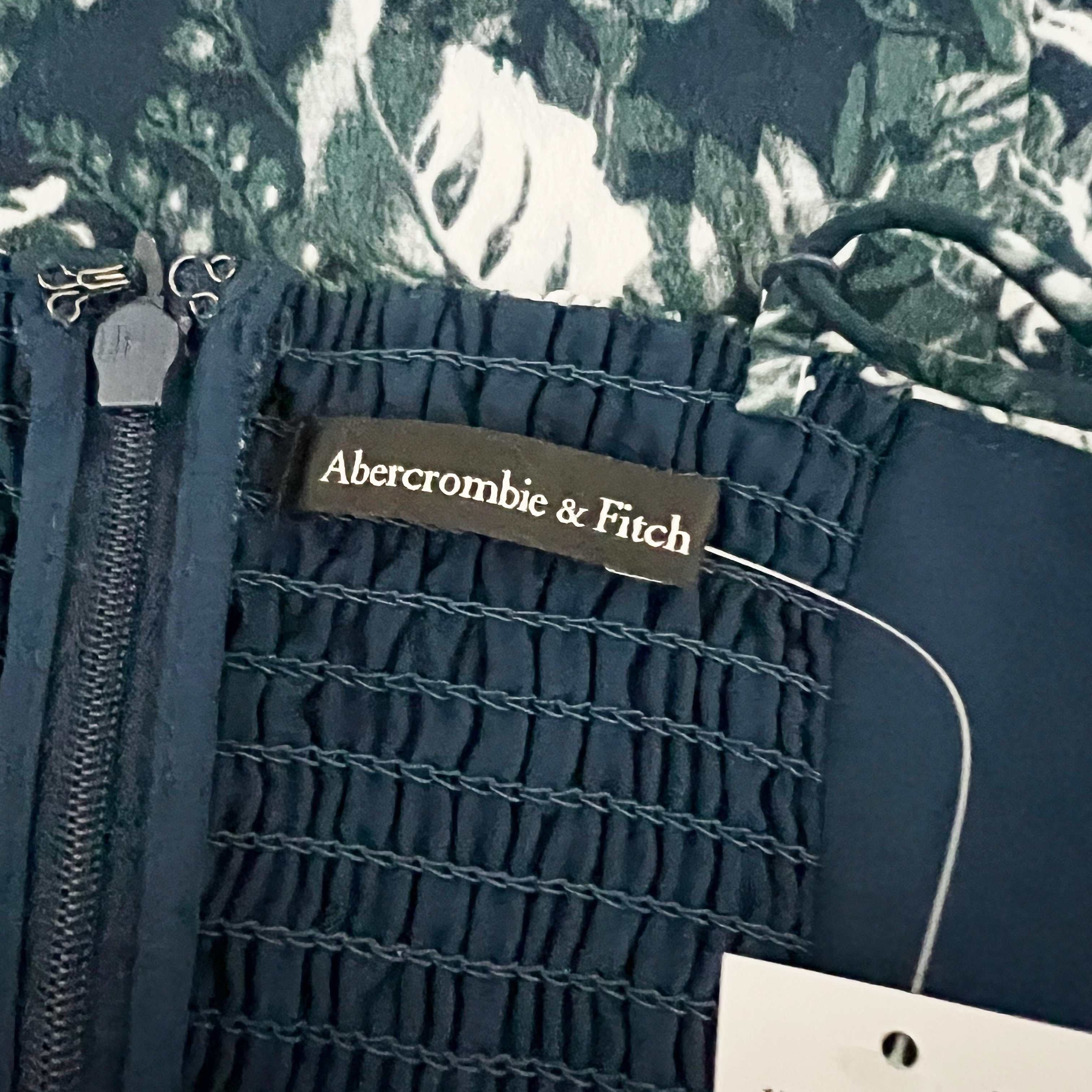 NEW Abercrombie & Fitch Crepe High Slit Tank Midi Pullover Dress Floral Print MP