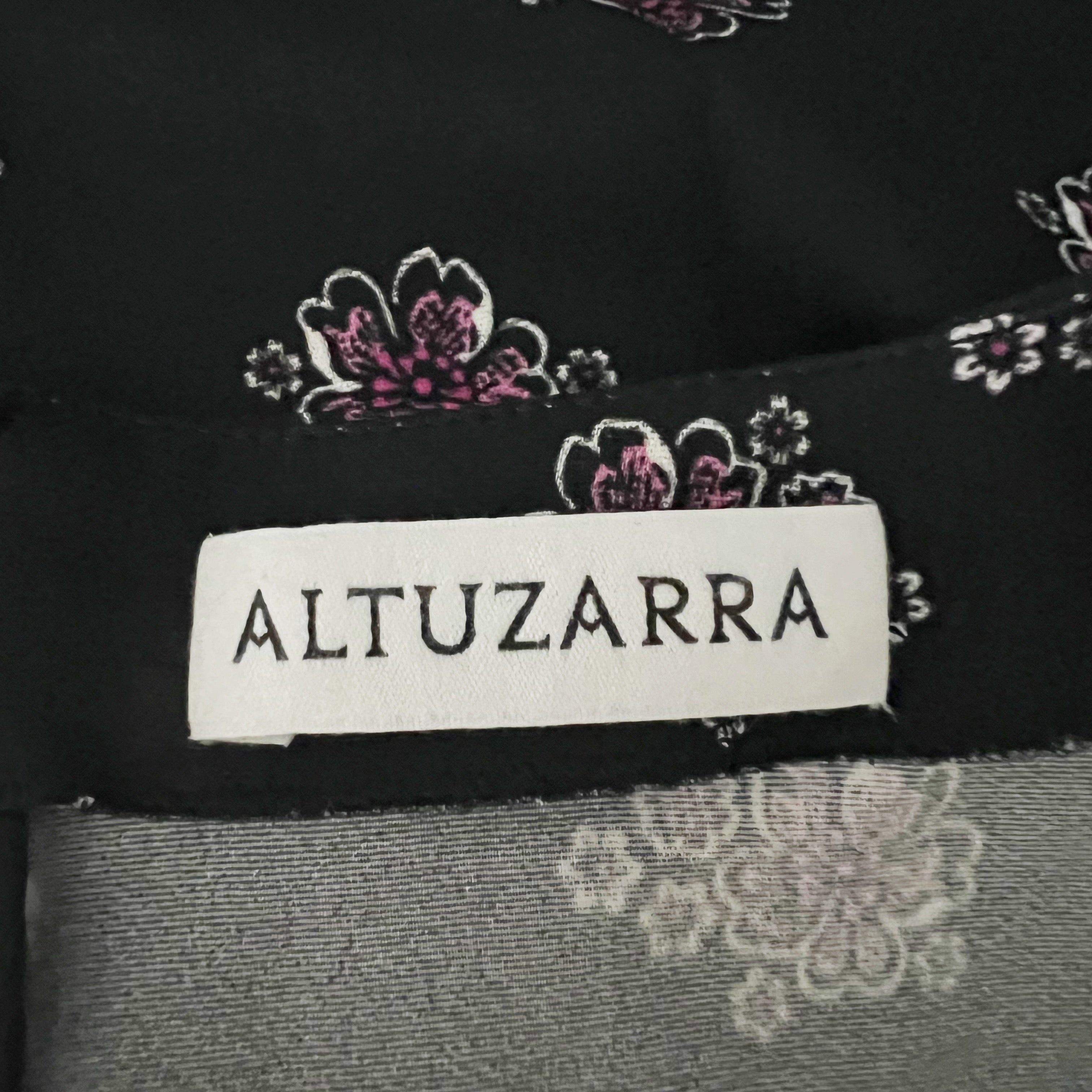 Altuzarra Made In Italy Print Pattern Sleeveless Peplum Ruffle Hem Blouse Shirt