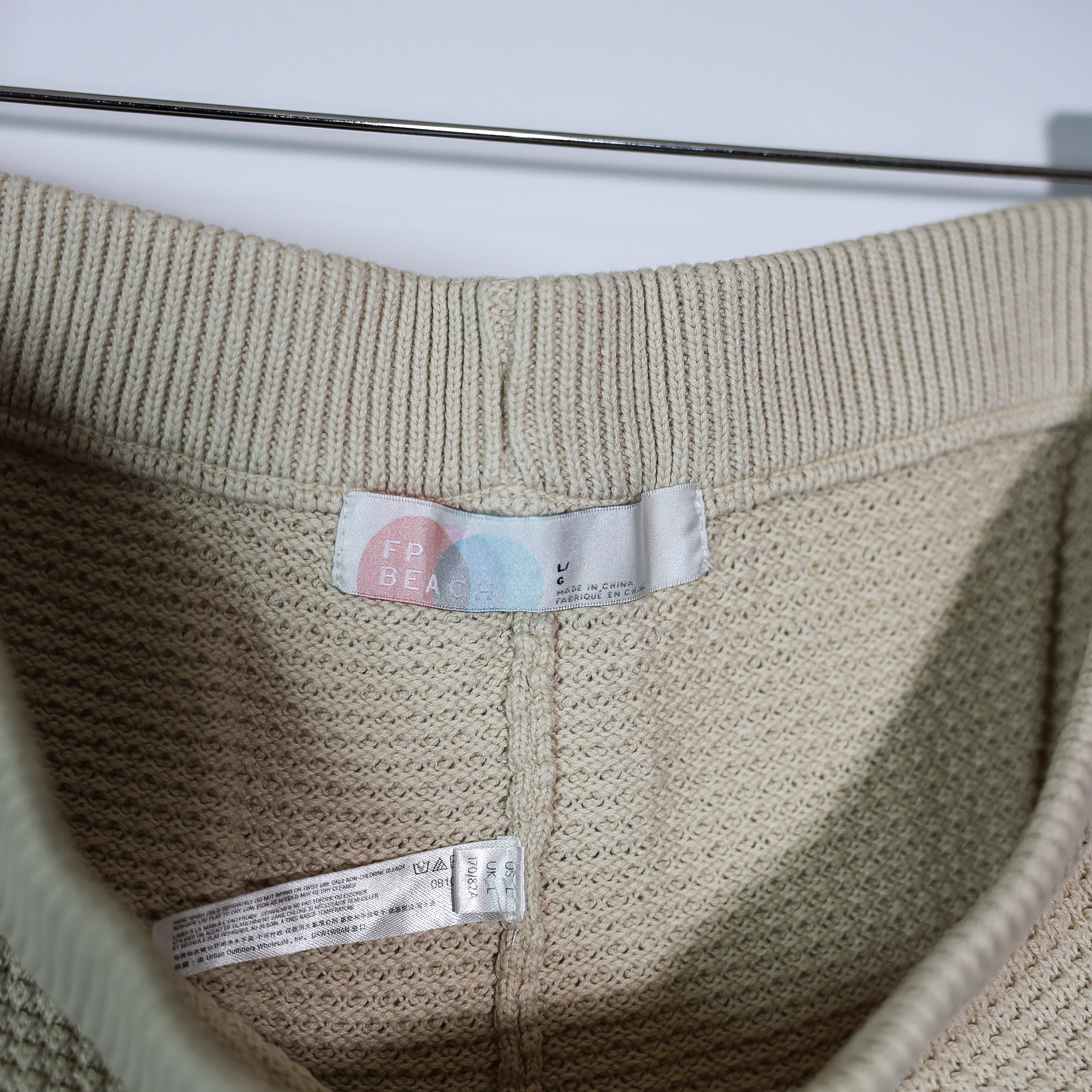 Free People Hailey Cotton Chunky Knit Stretch Flared Crop Sweater Pants Alfalfa