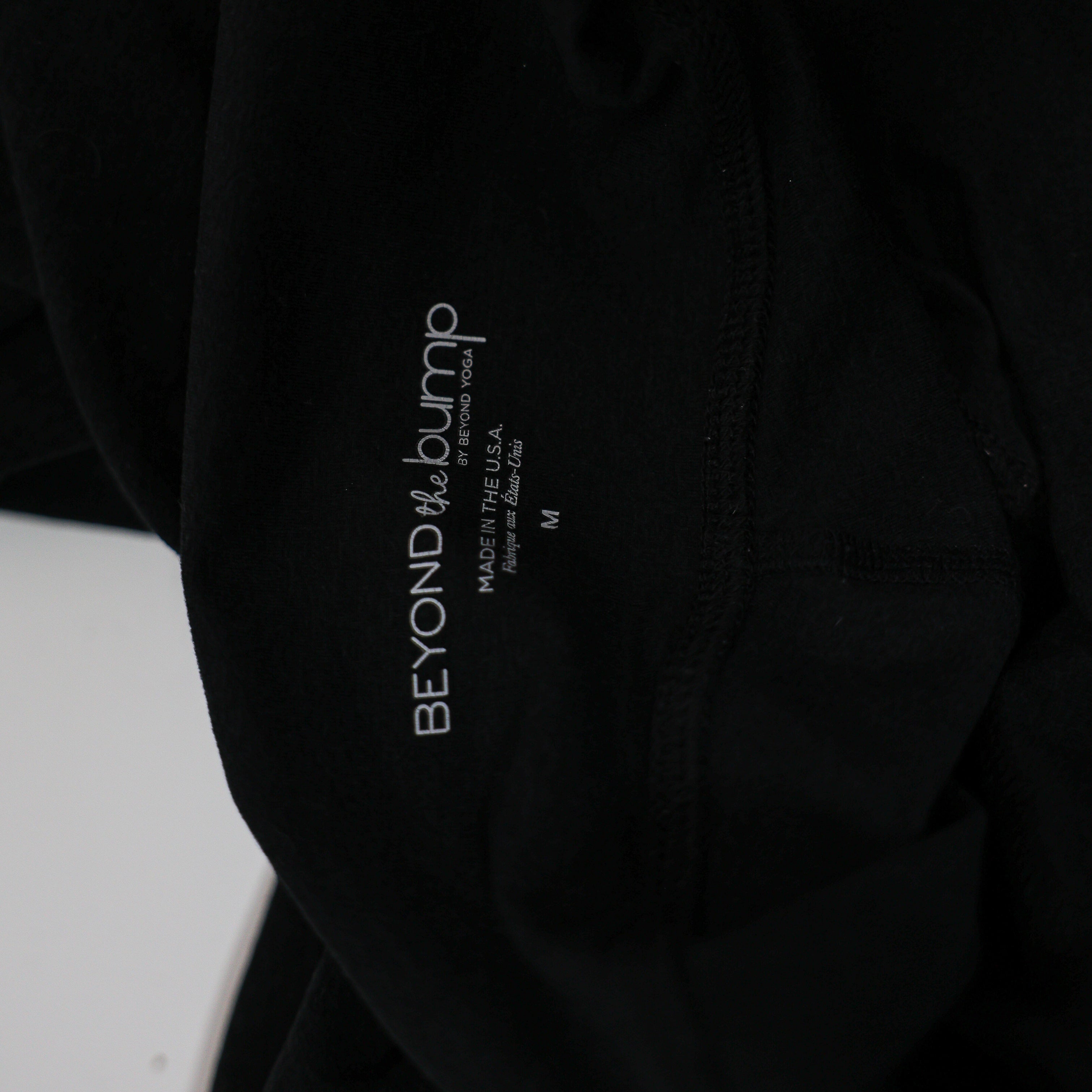 Beyond Yoga Bump Love The Bump Midi Maternity Leggings Pants Darkest Night Black