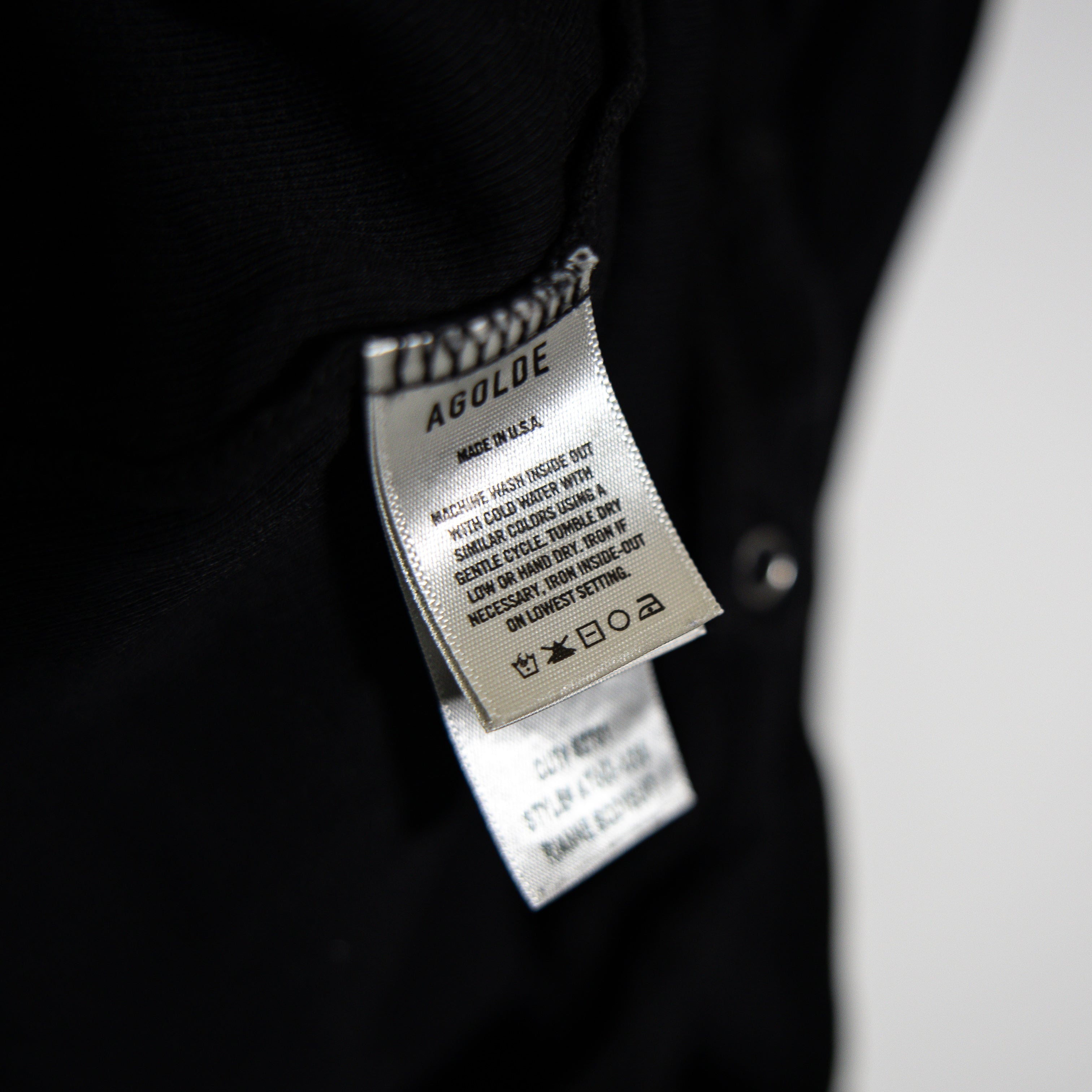 Agolde Rianne Ribbed Knit Stretch High Neck Sleeveless Tank Body Suit Black M