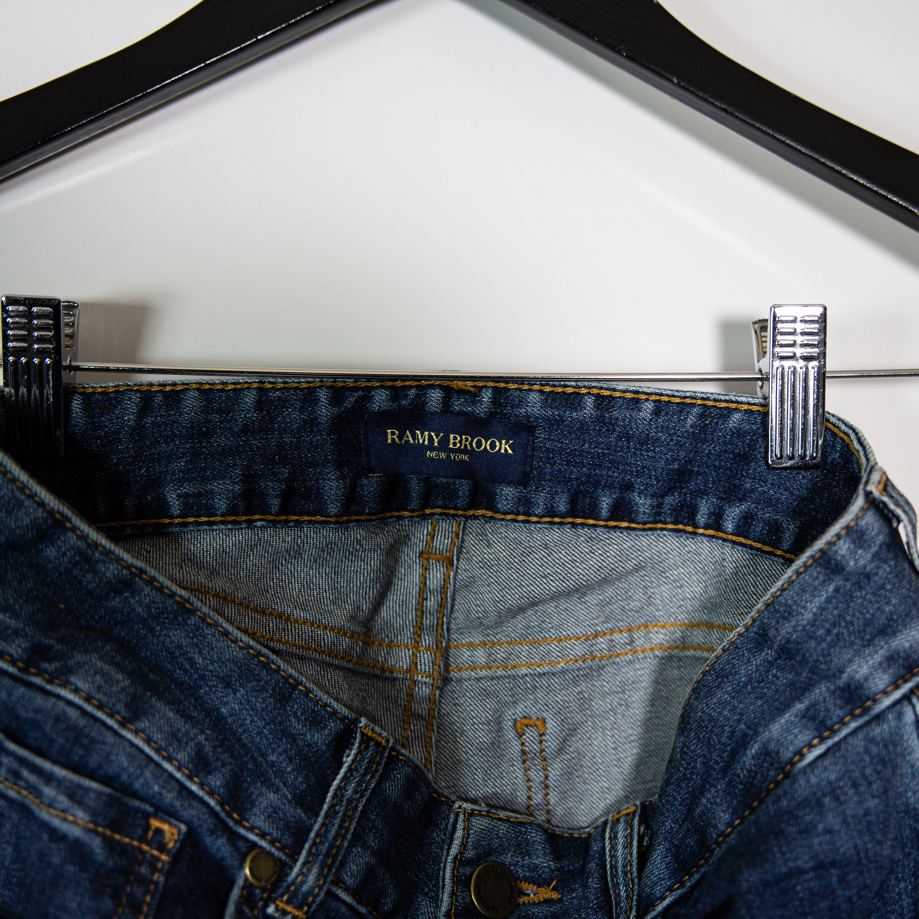 NEW Ramy Brook Kyle Low Rise Flare Boot Cut Cotton Stretch Denim Jeans Med Wash