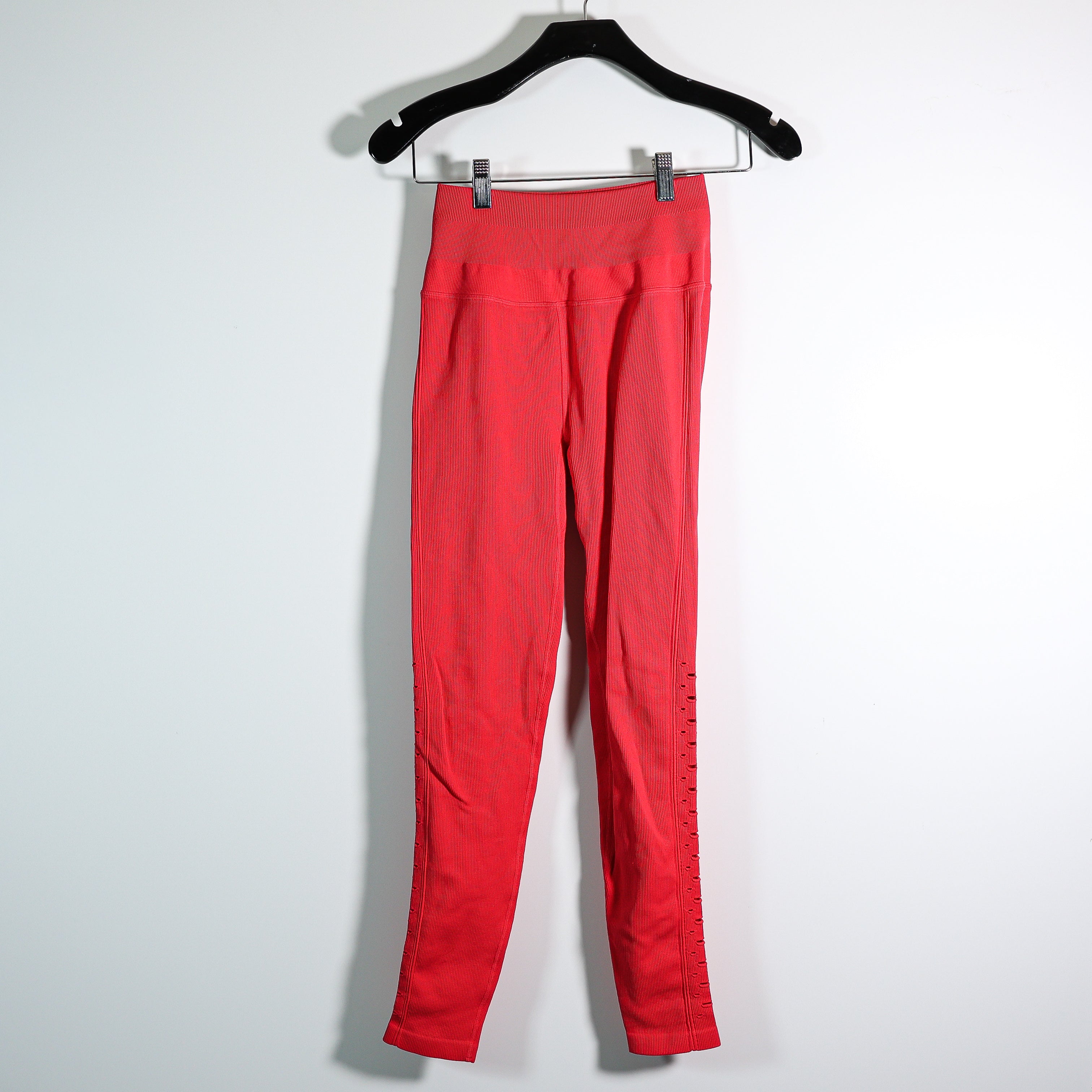 Spiritual Gangster Self Love High Waisted Ribbed Stretch Perforated Leggings