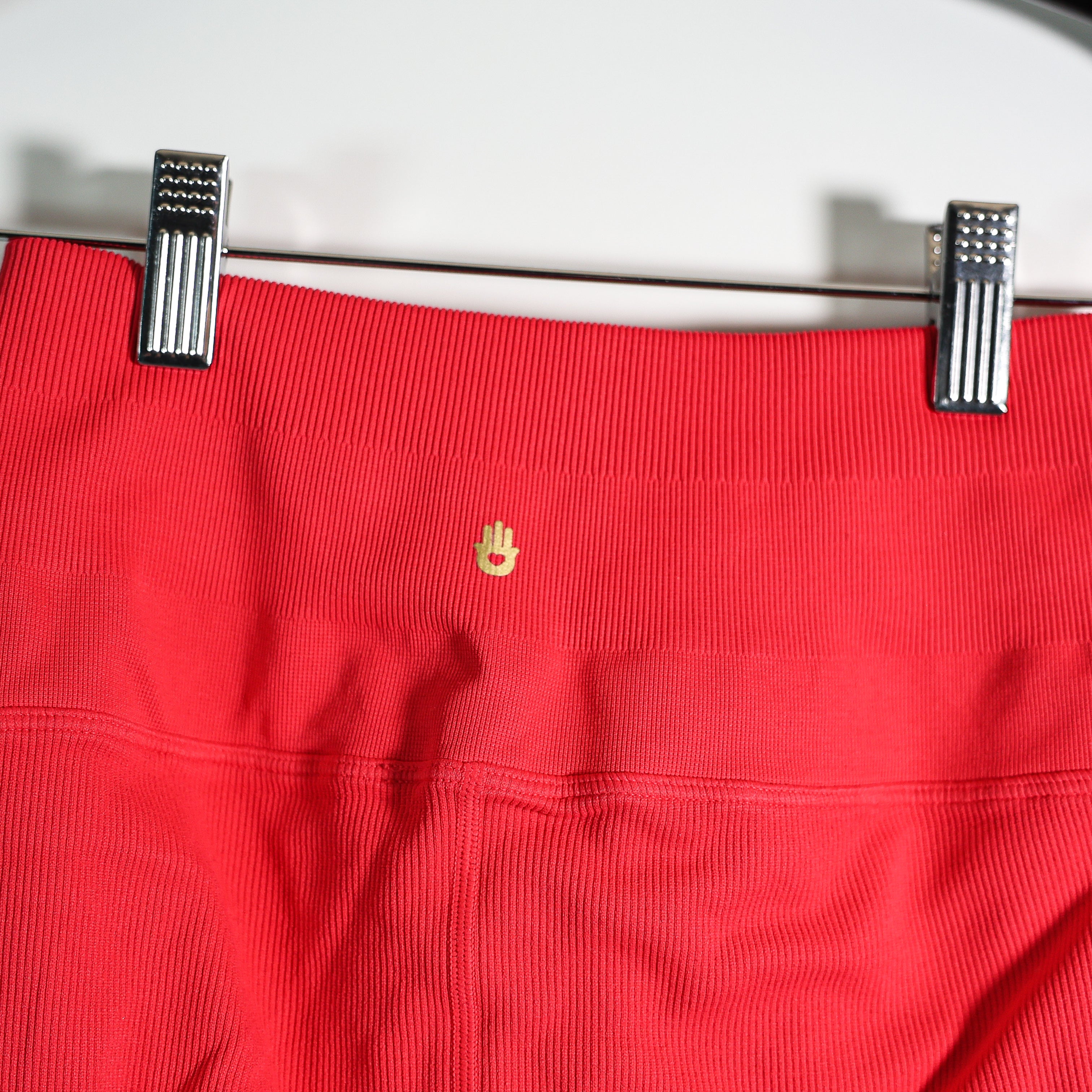 Spiritual Gangster Self Love High Waisted Ribbed Stretch Perforated Leggings