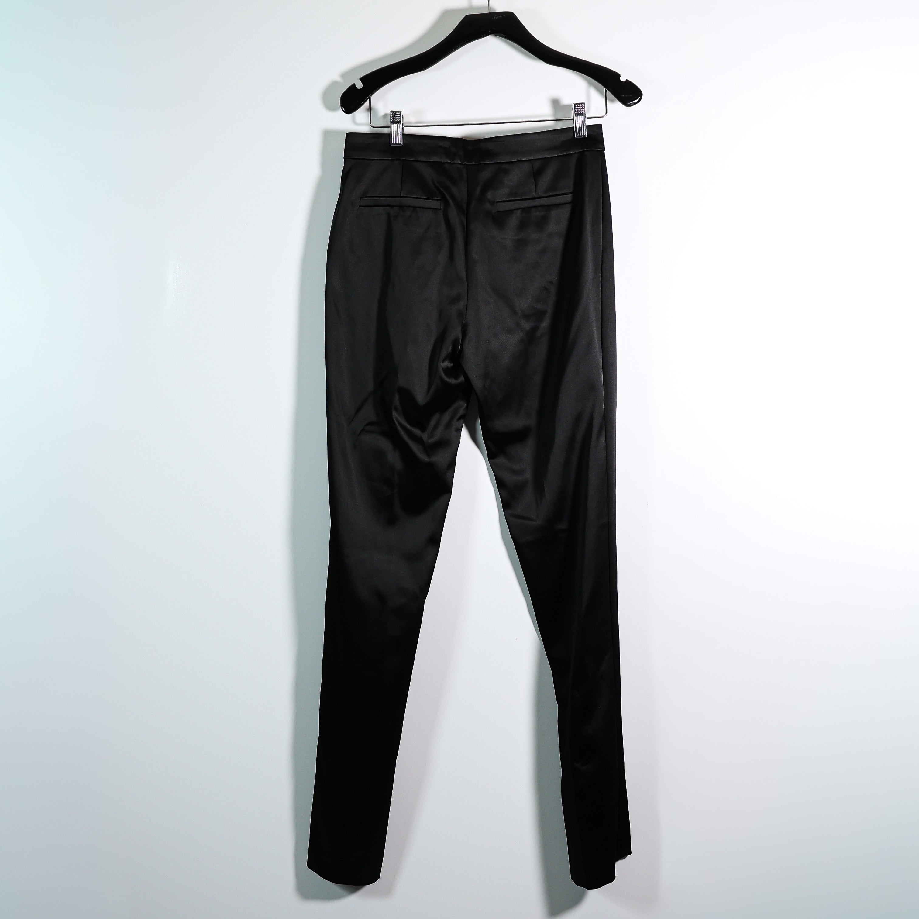 Ralph Lauren Black Label Women's Satin Mid Rise Skinny Trouser Slacks Pants 6