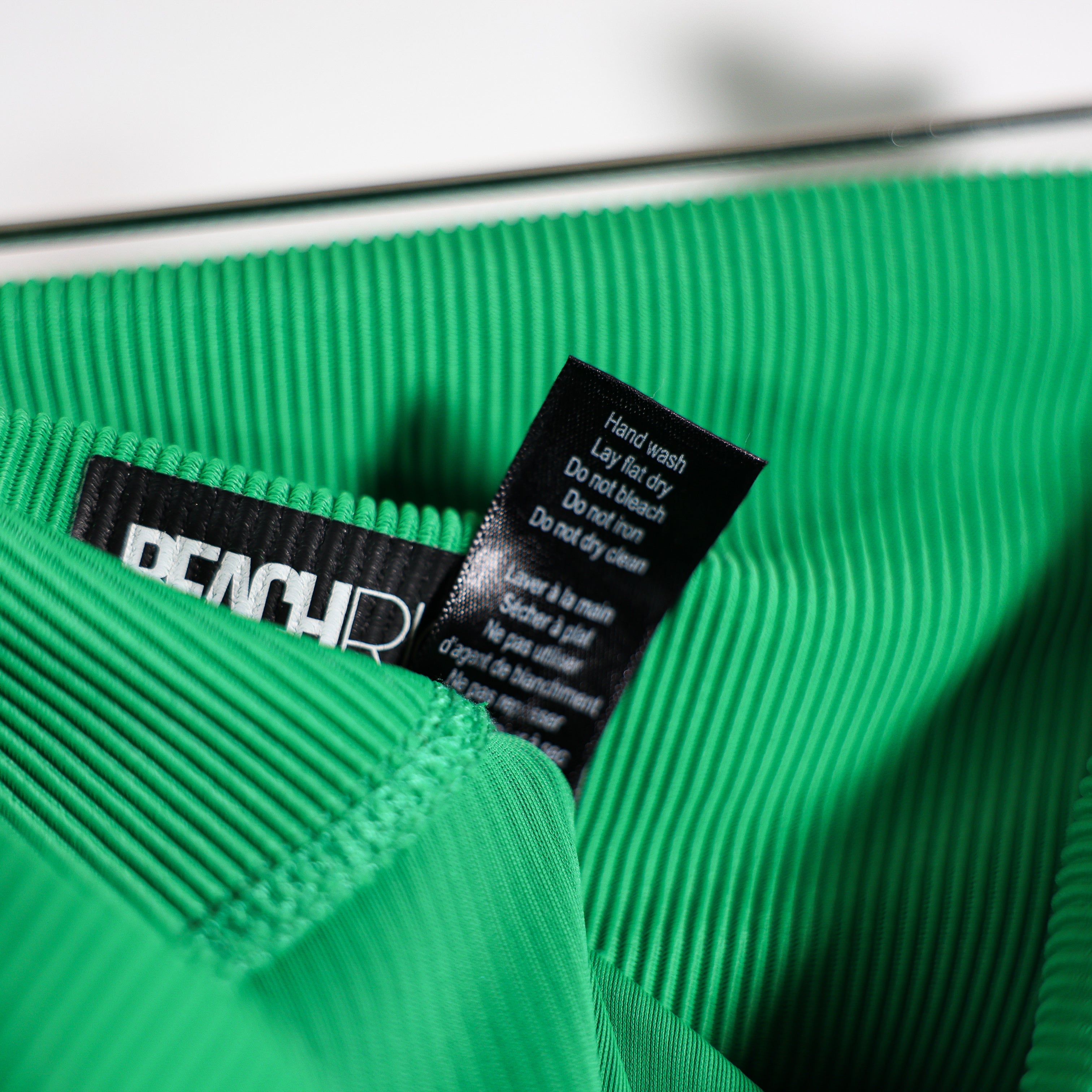 Beach Riot Ayla Ribbed High Waisted Athletic Work Out Leggings Jelly Bean Green