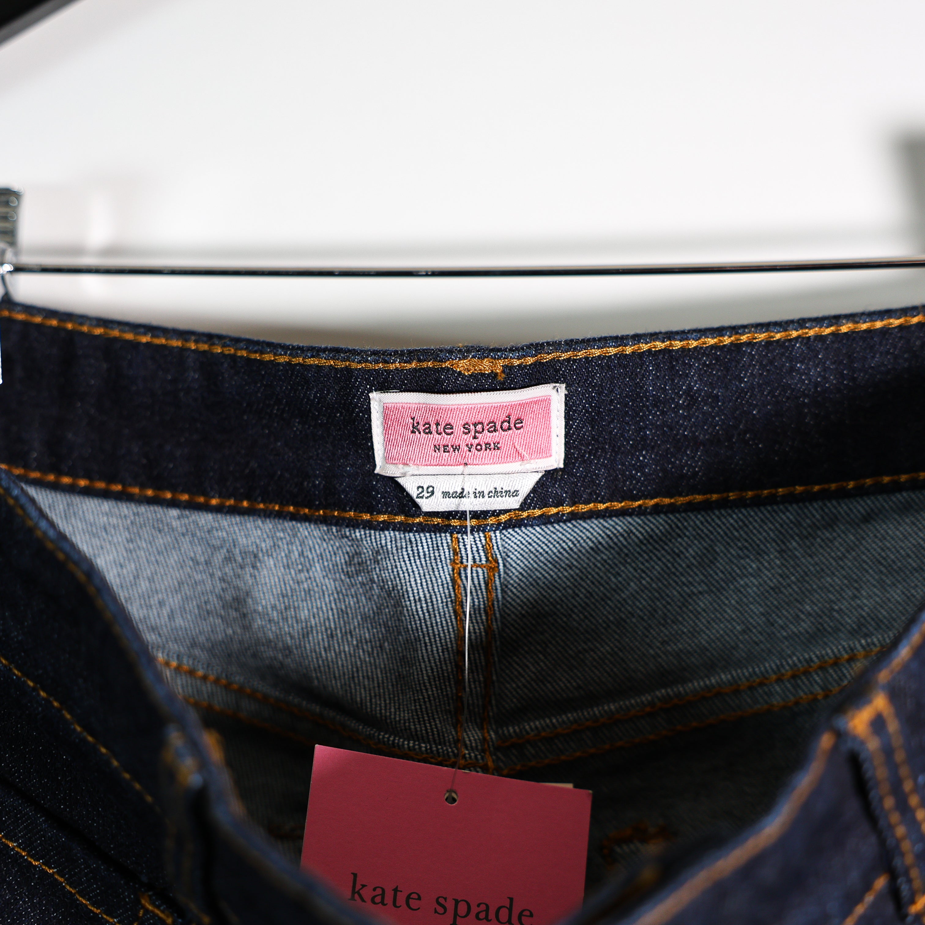 NEW Kate Spade Denim Kick Flare Cotton Stretch Pant Jeans Indigo Blue 29