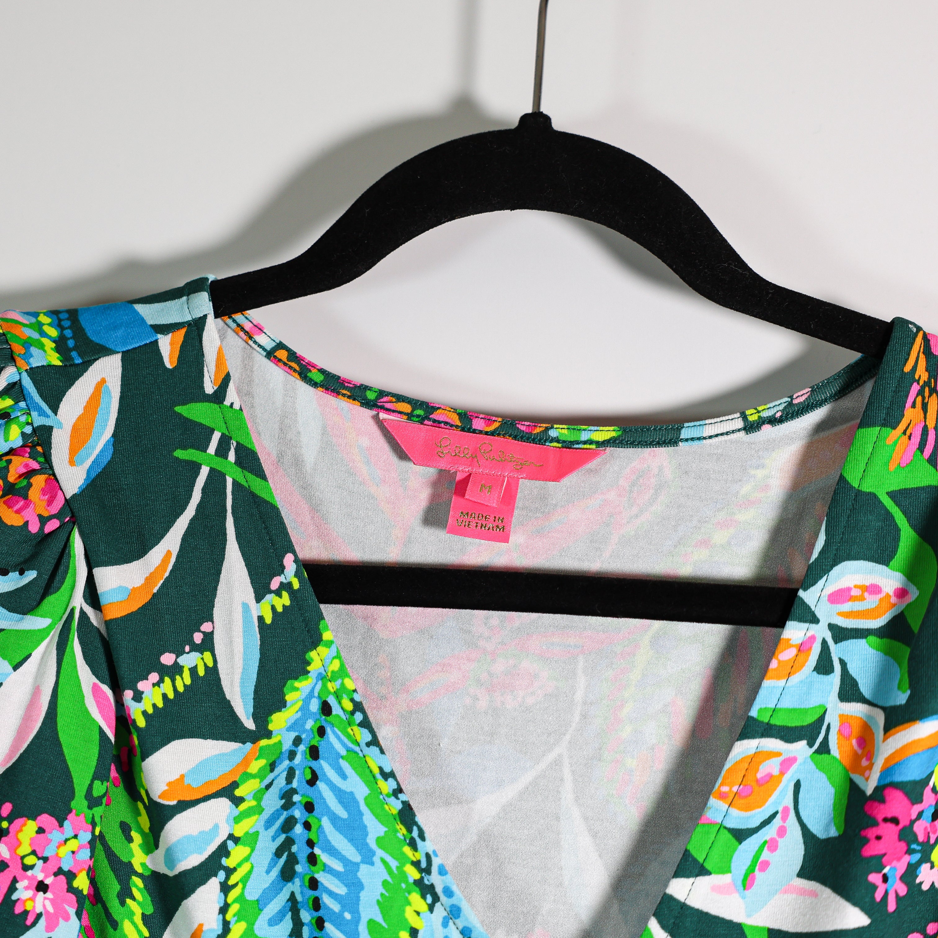 Lilly Pulitzer Chiara Tiered Cotton Pullover Tiered Sunshine Jungle Dress Medium