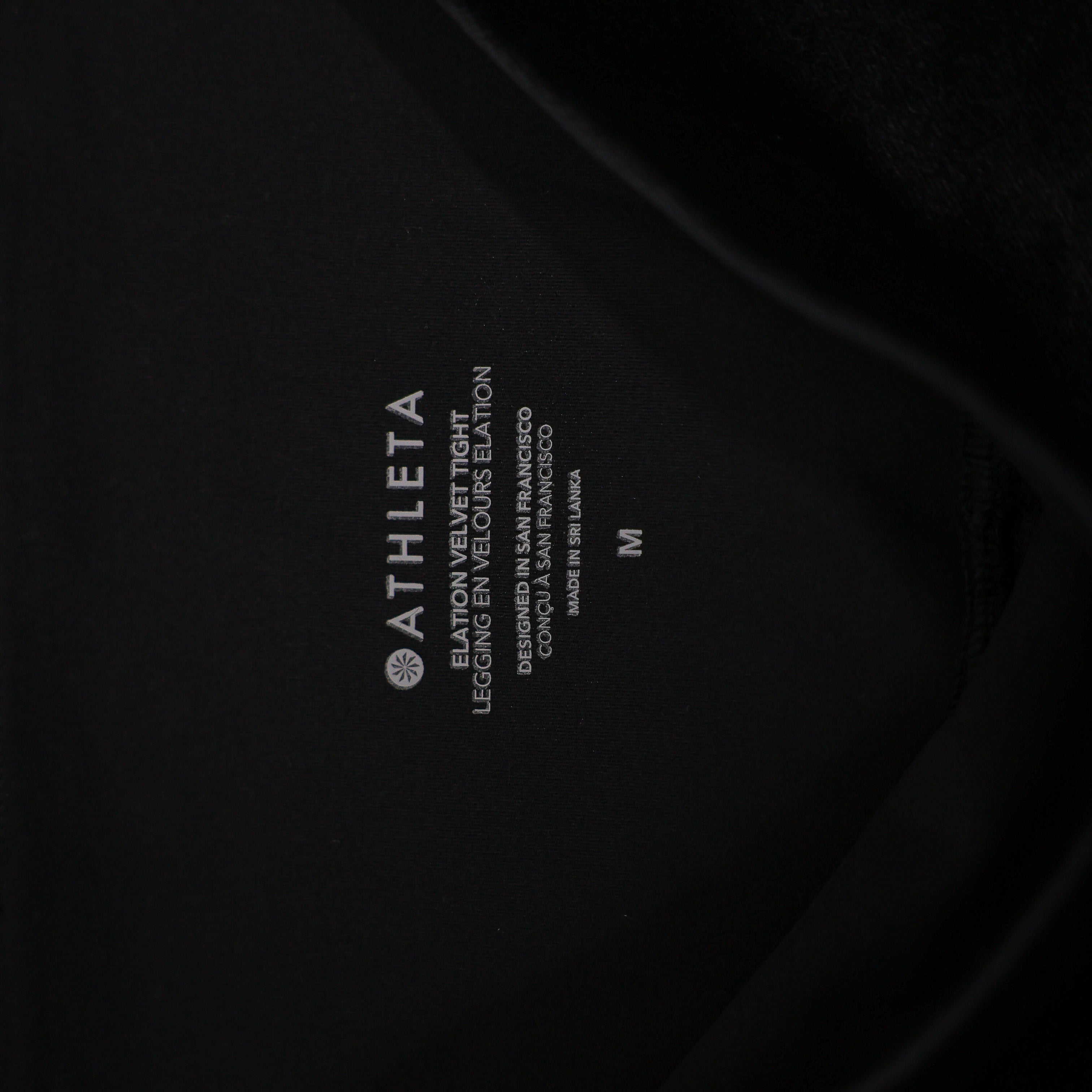 NEW Athleta Women's Elation Velvet Velour Pants Leggings Solid Black Medium