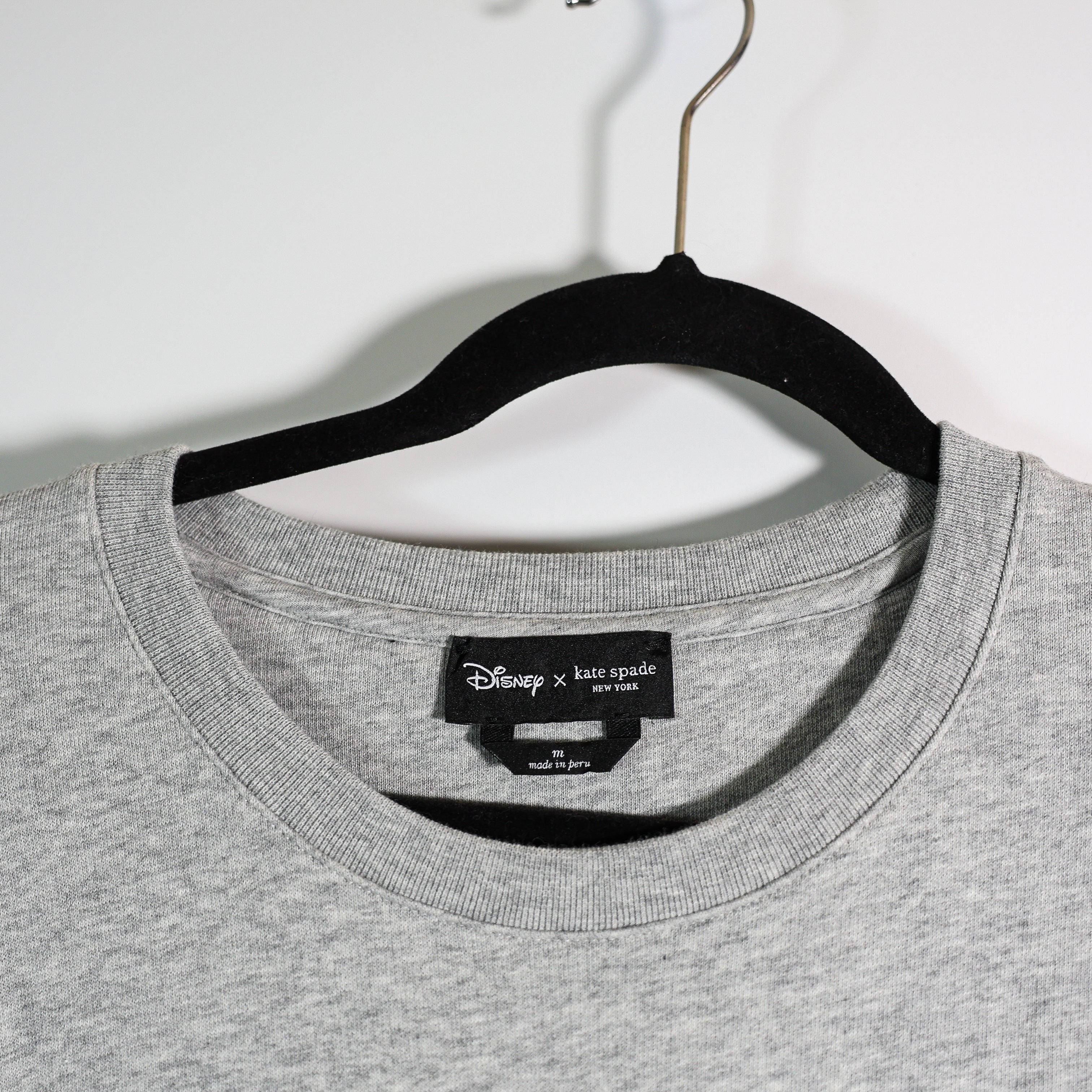 Kate Spade x Disney Minnie Mouse Glitter Graphic Print Sweatshirt Sweater Gray M