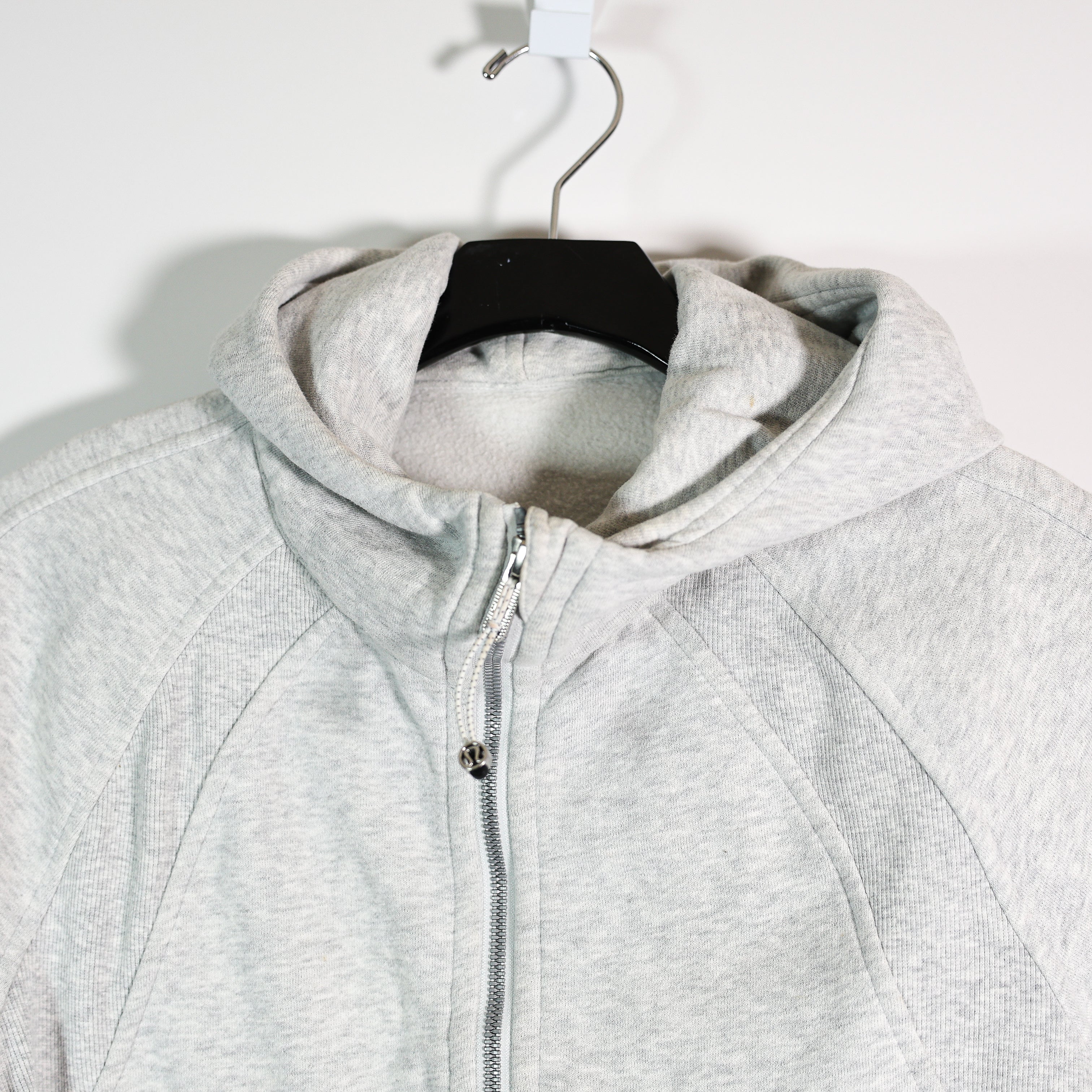 Lululemon Scuba Oversized 1/2 Zip Hoodie Heathered Core Ultra Light Grey XS/S