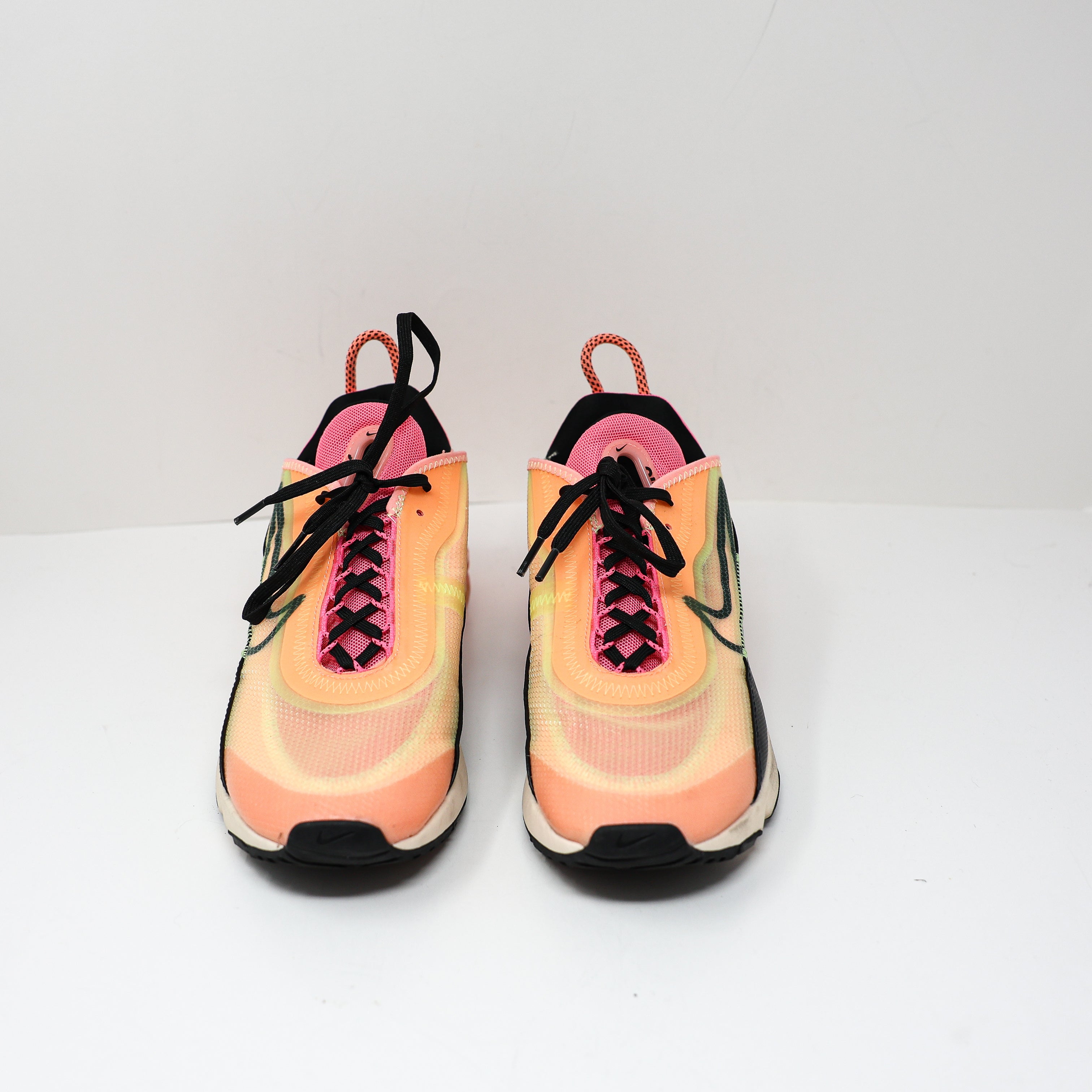 Nike Women's Air Max 2090 Low Top Lace Up Neon Highlighter Sneakers Shoes 8.5