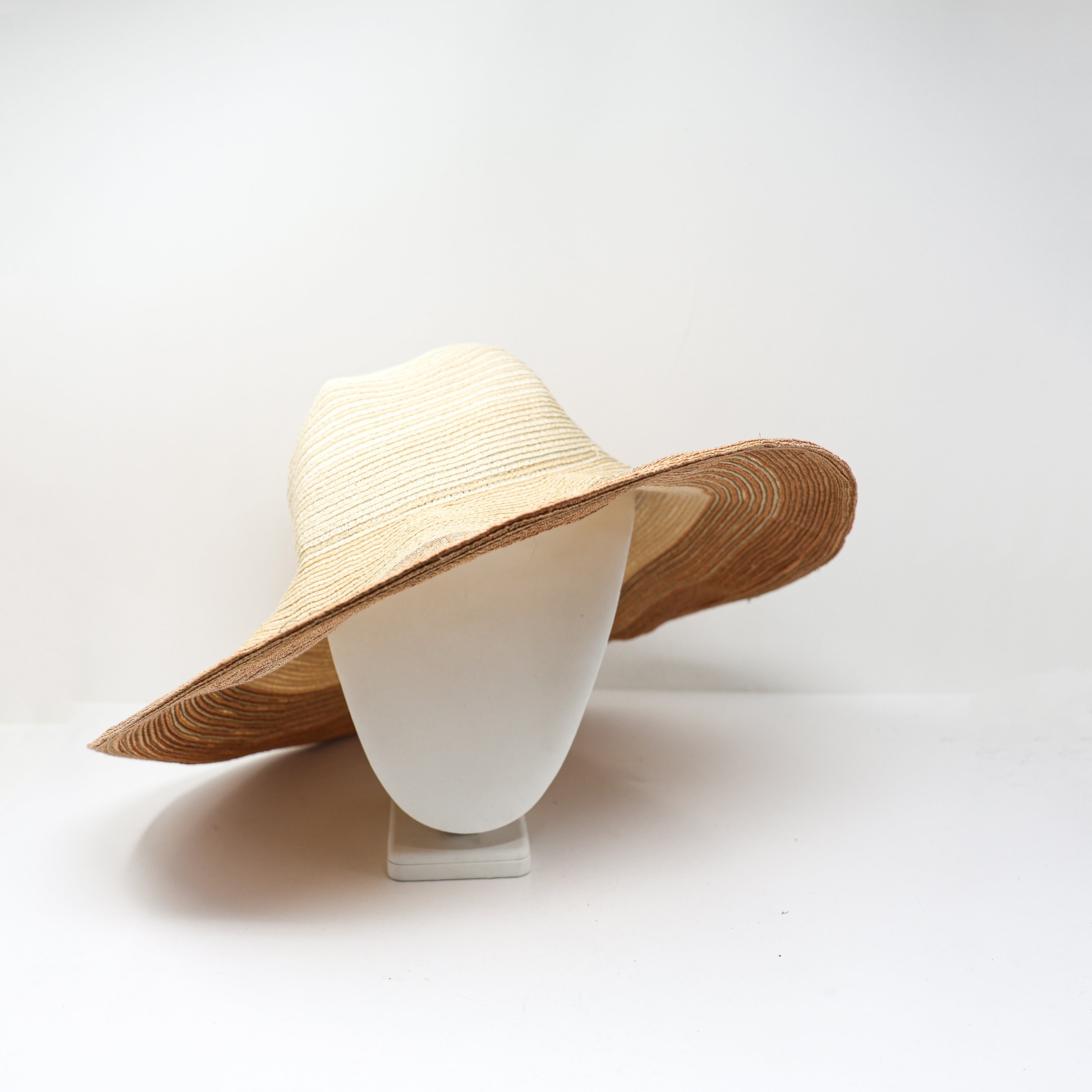 Eugenia Kim Bunny Ombre Cotton Oversized Brim Packable Sunhat Ivory Natural