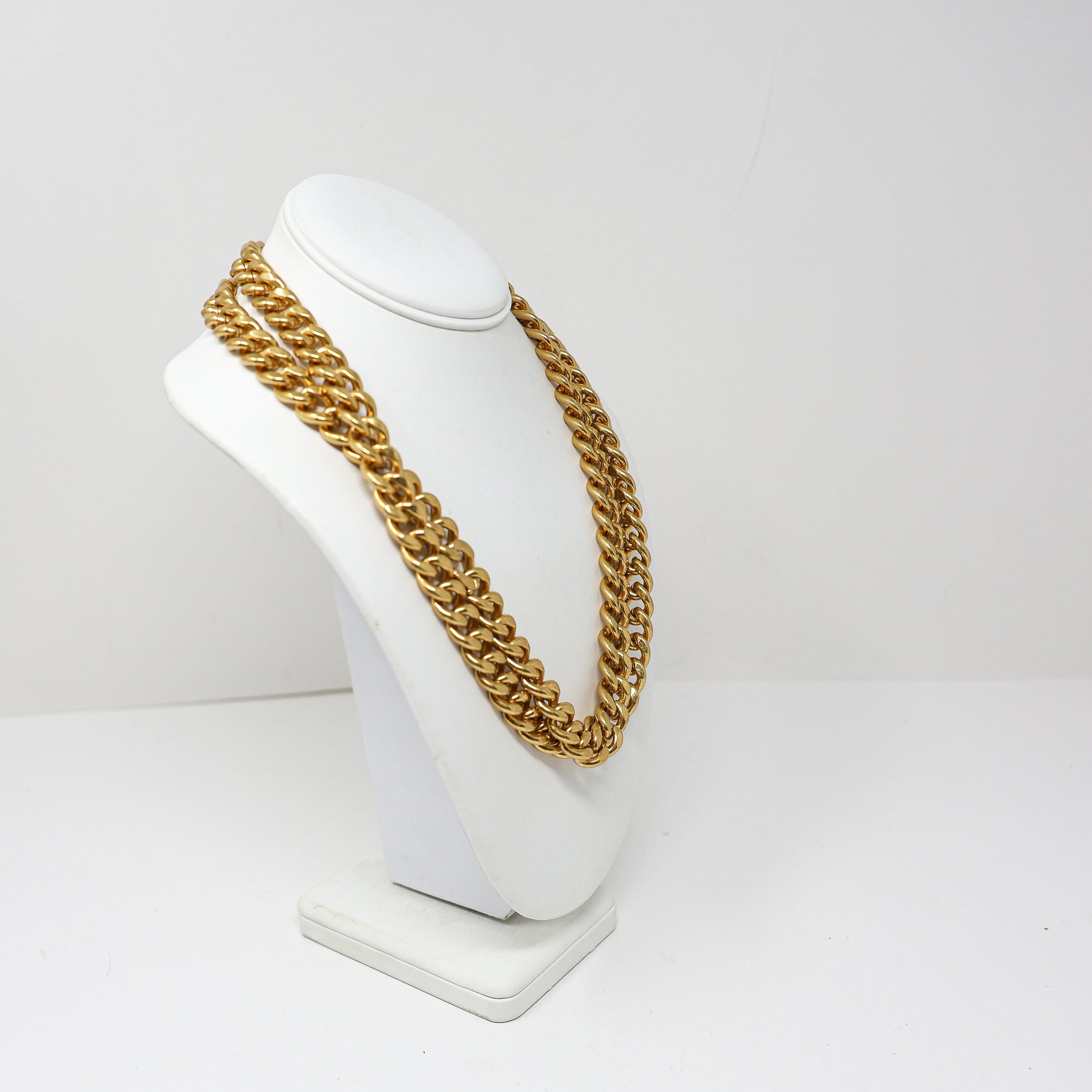 Bottega Veneta Tracolla Ottone Gold Brass Chain Link Purse Bag Removable Strap