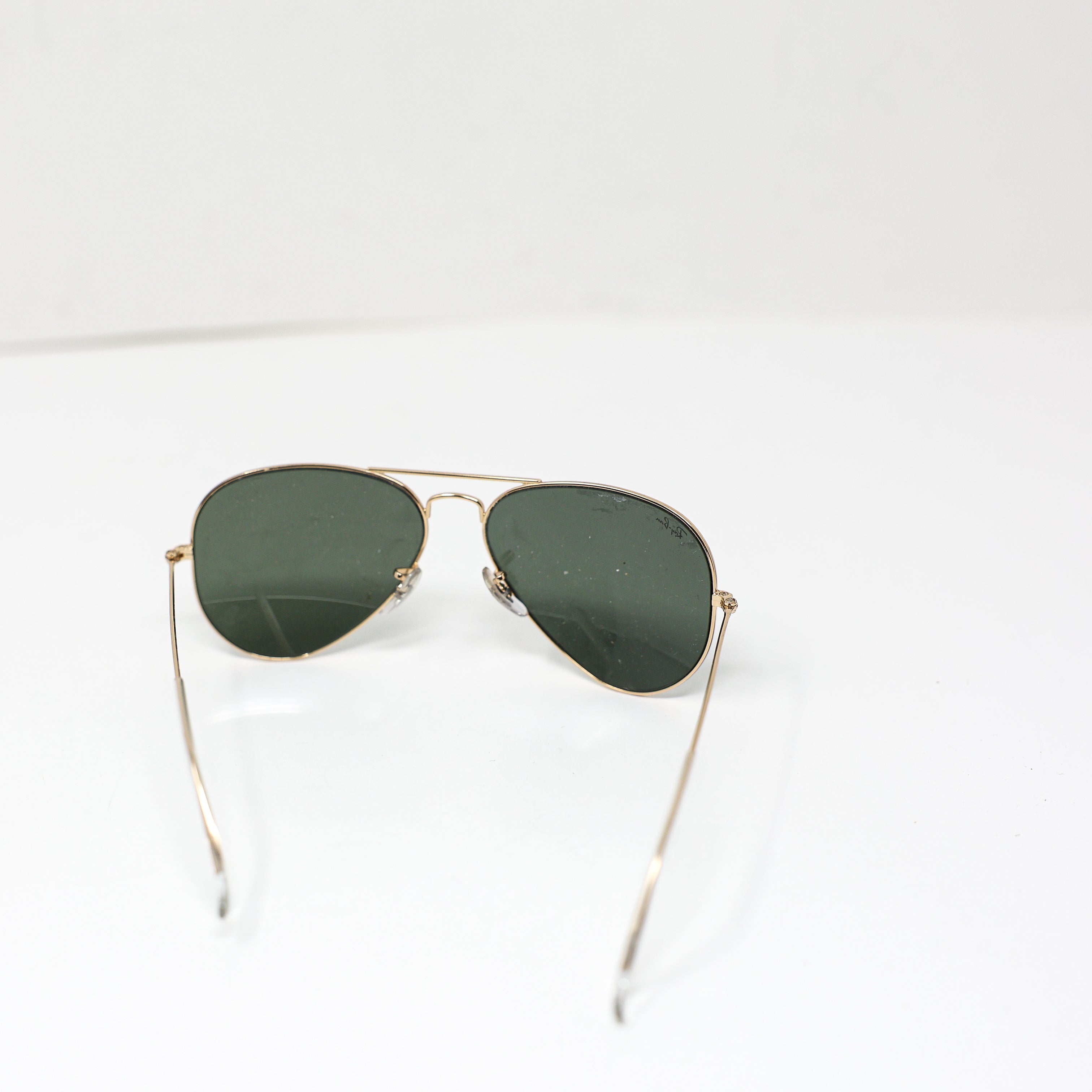 Ray-Ban Aviator Oversized Large Lenses Metal Frame Sunglasses Black Gold