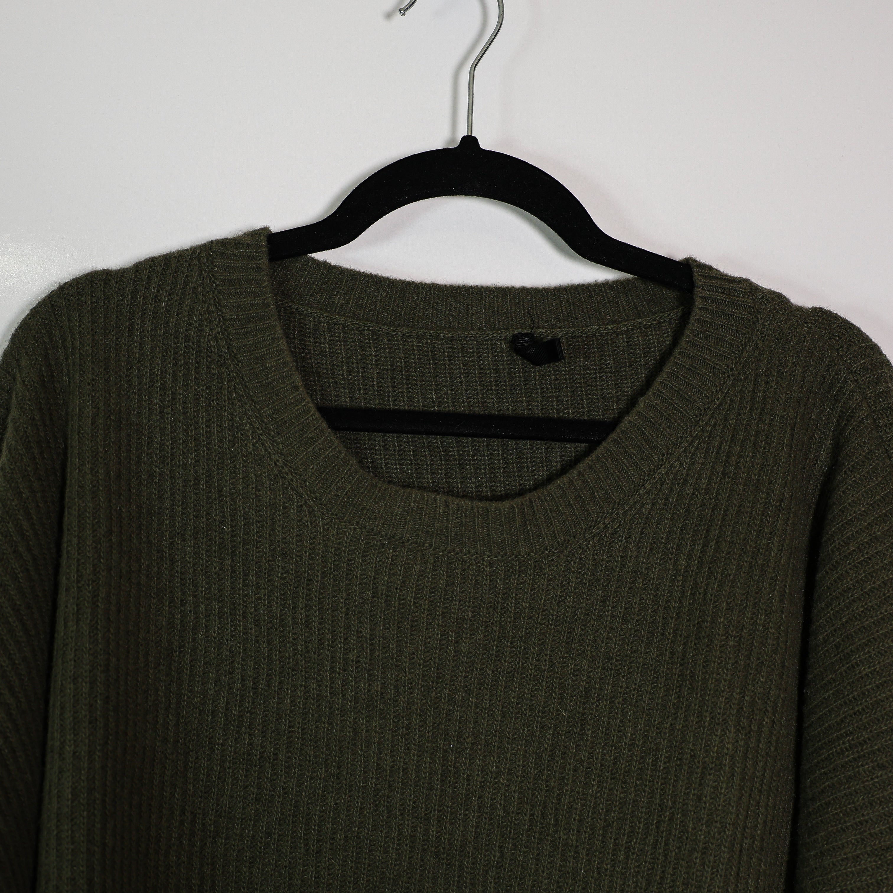 Unravel Project Wool Cashmere Knit Stretch Scoop Neck Distressed Hem Sweater XXS