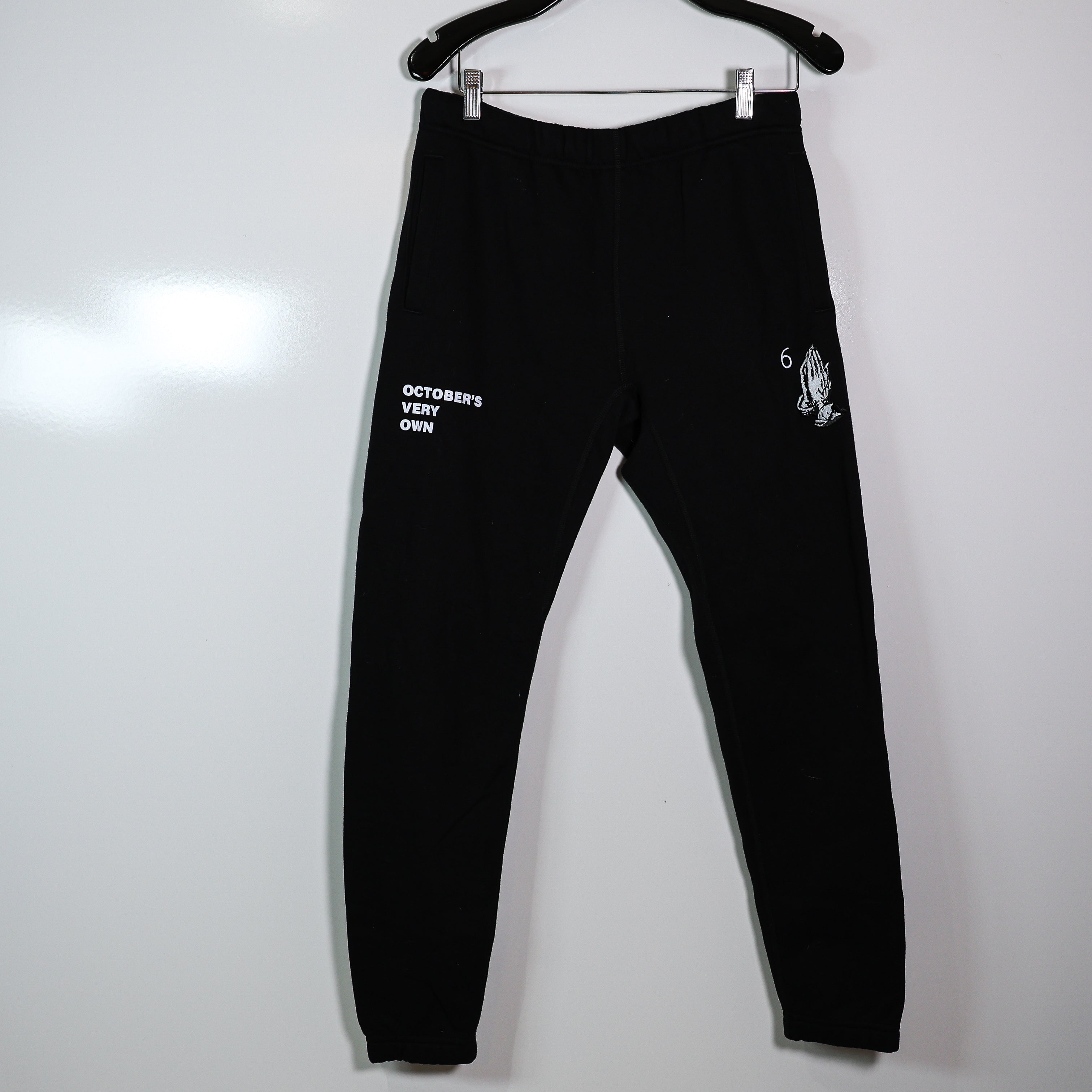 October's Very Own OVO Praying Hands Embroidered Logo Mid Rise Jogger Sweatpants