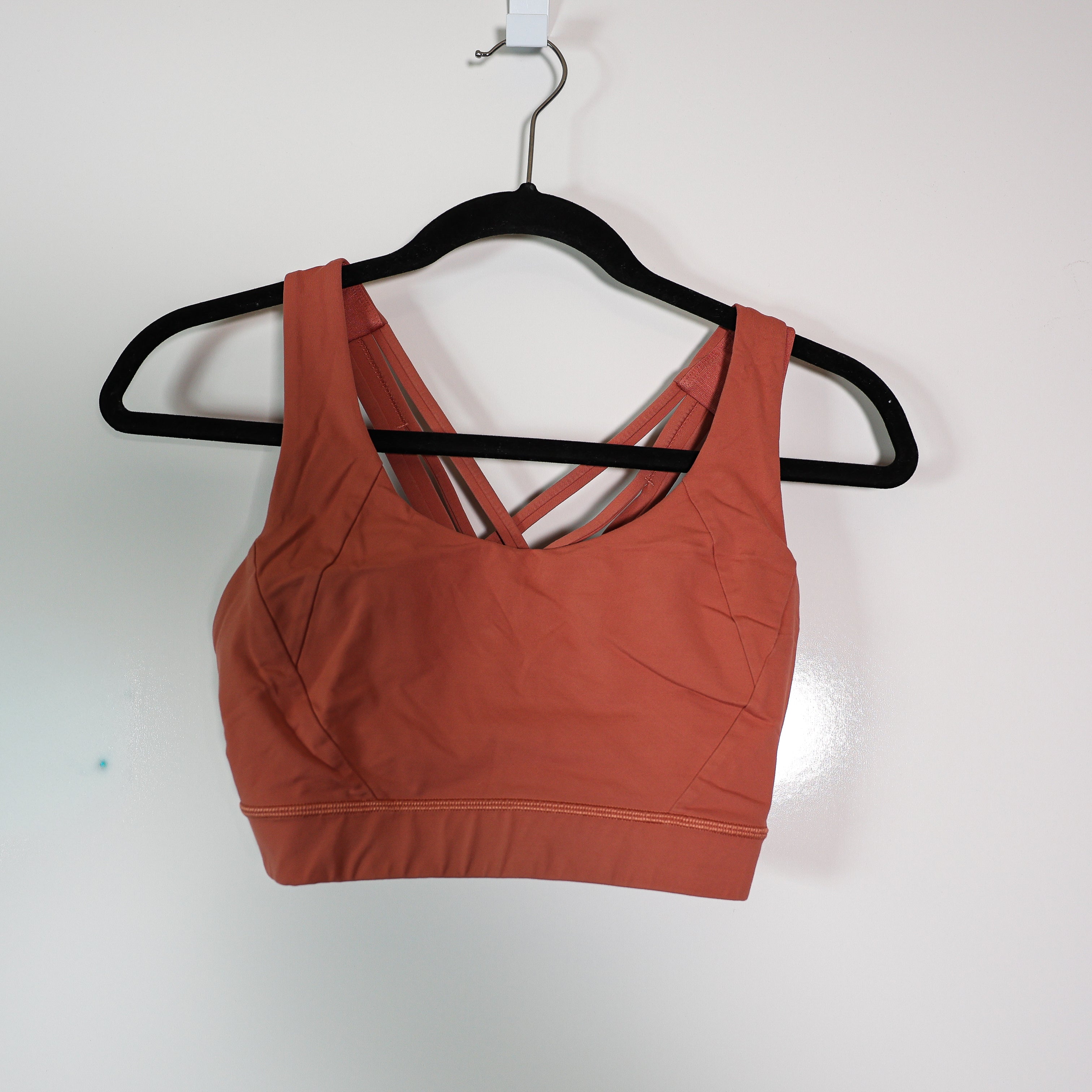 Lululemon Free To Be Elevated Strappy Athletic Work Out Sports Bra Rustic Coral