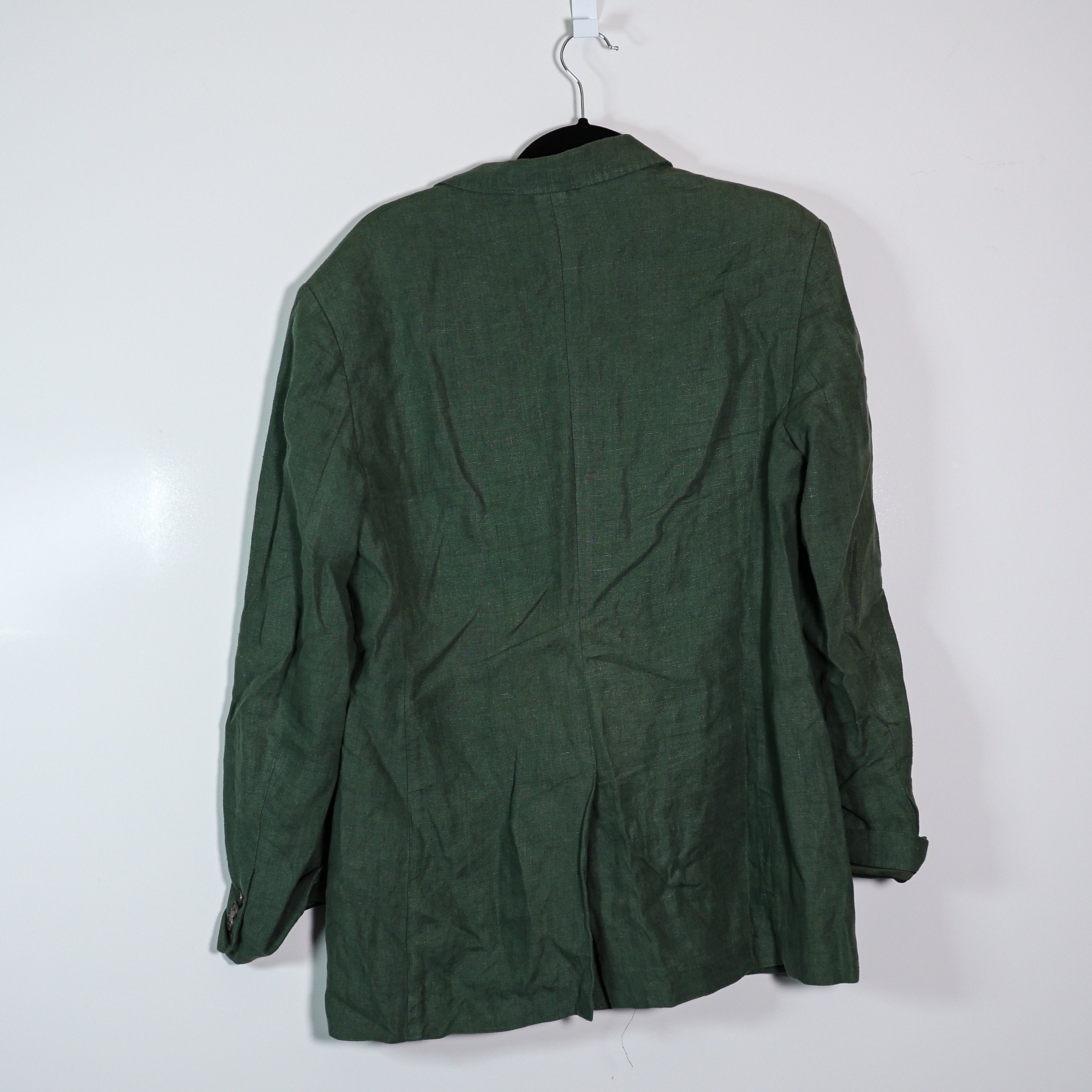 Polo Ralph Lauren Women's Linen Double Breasted Blazer Jacket Green 10