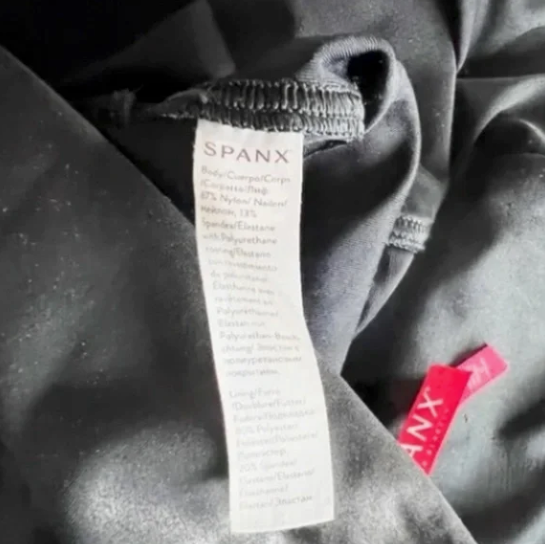 Spanx Faux Vegan Leather High Waisted Seamless Leggings Pants Black 1X