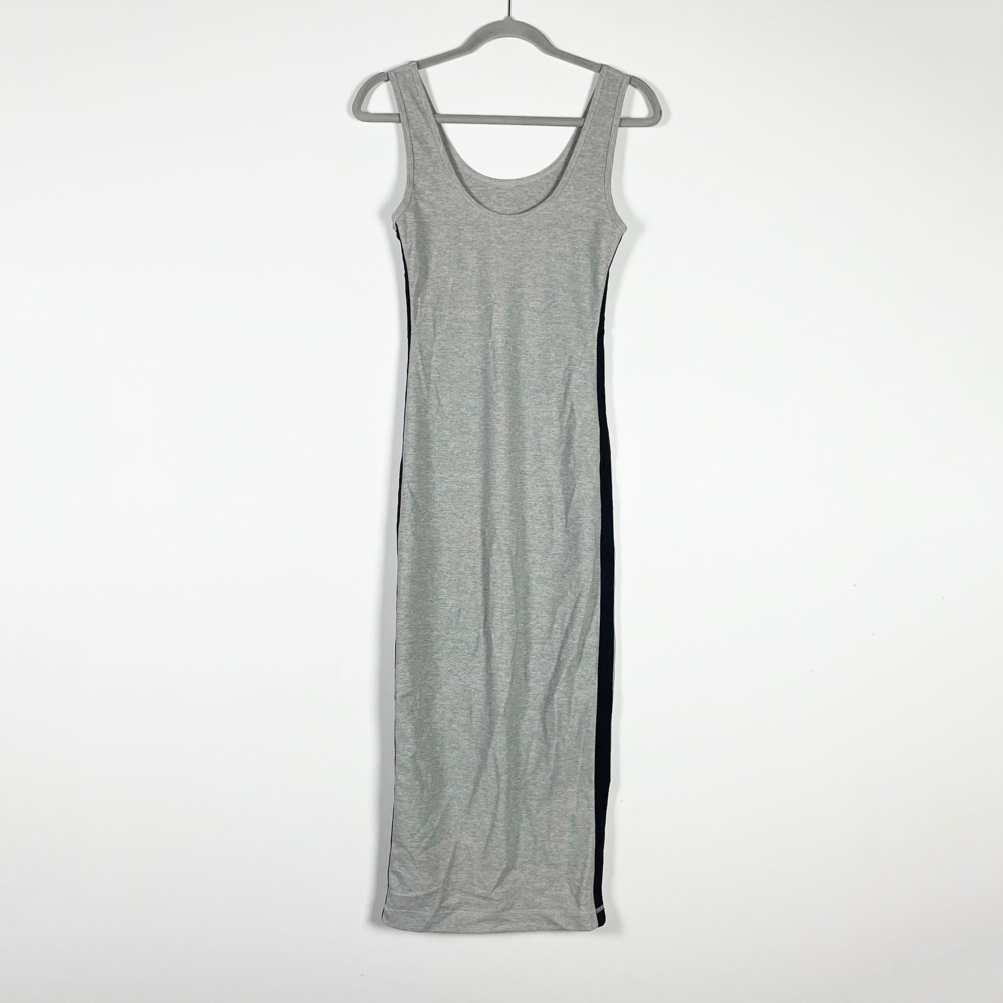 WARDROBE.NYC For FWRD Sport Scoop Neck Jersey Stretch Midi Tank Dress Gray Small