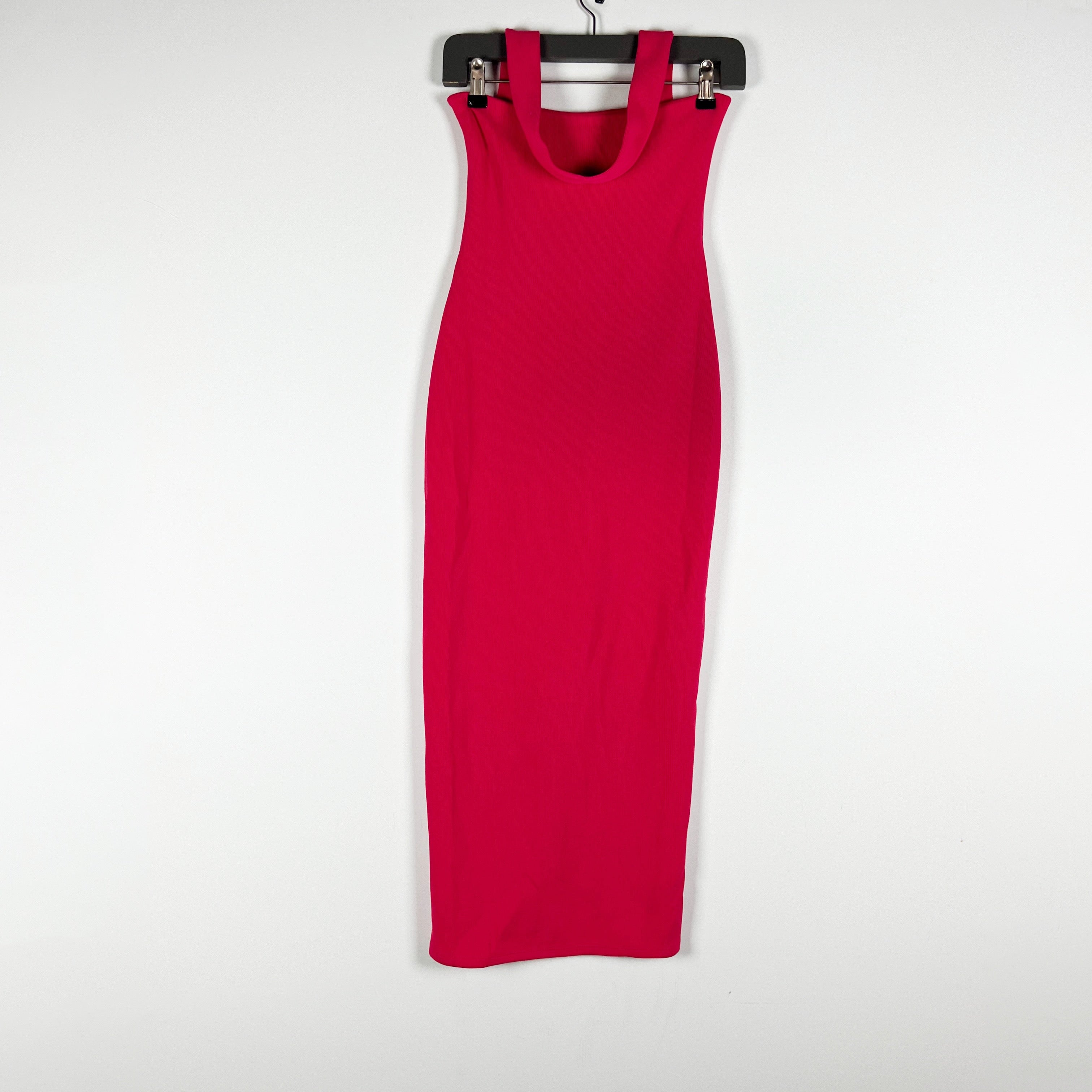NEW Lovers And Friends Dominique Sweater Knit Stretch Midi Dress Dark Pink XXS