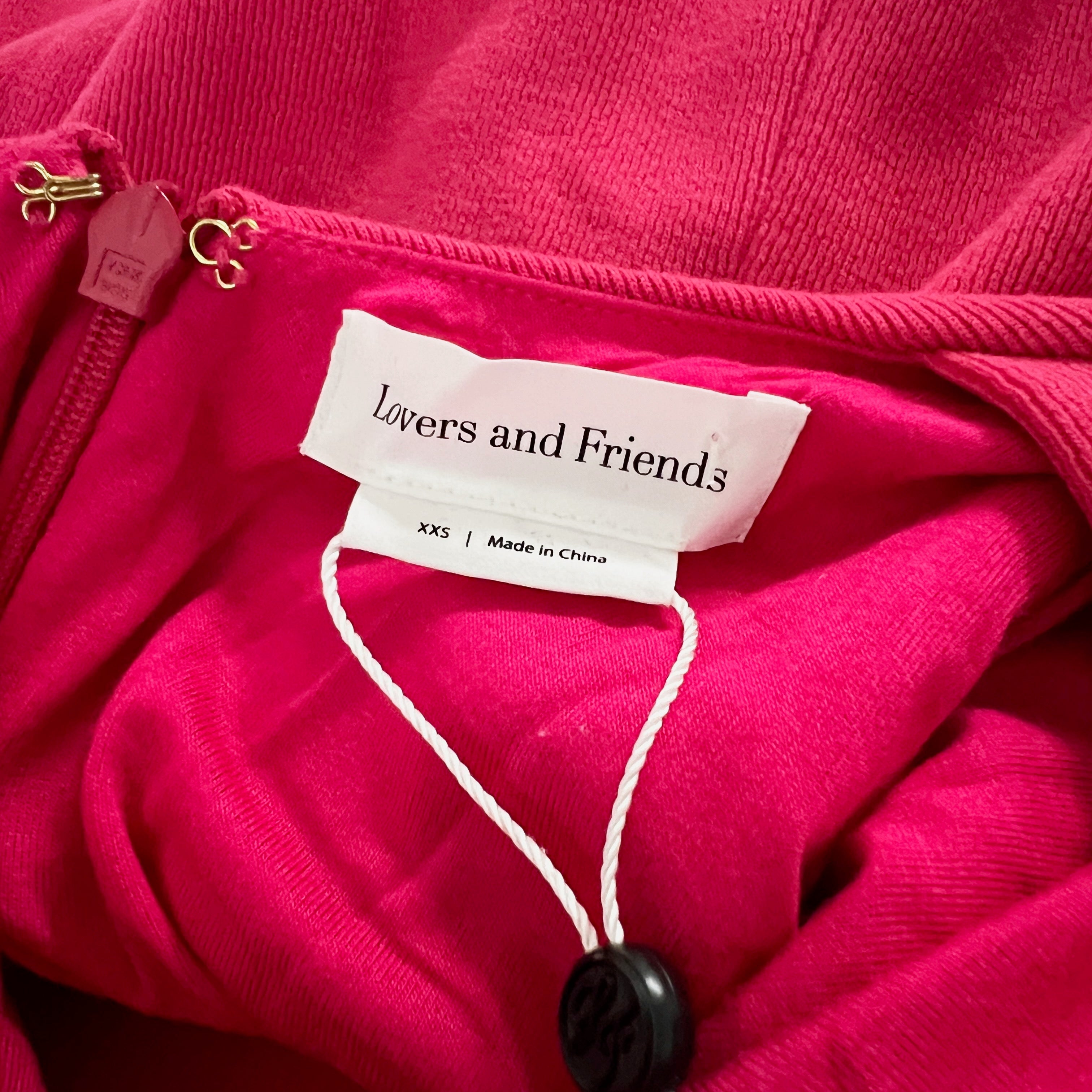 NEW Lovers And Friends Dominique Sweater Knit Stretch Midi Dress Dark Pink XXS