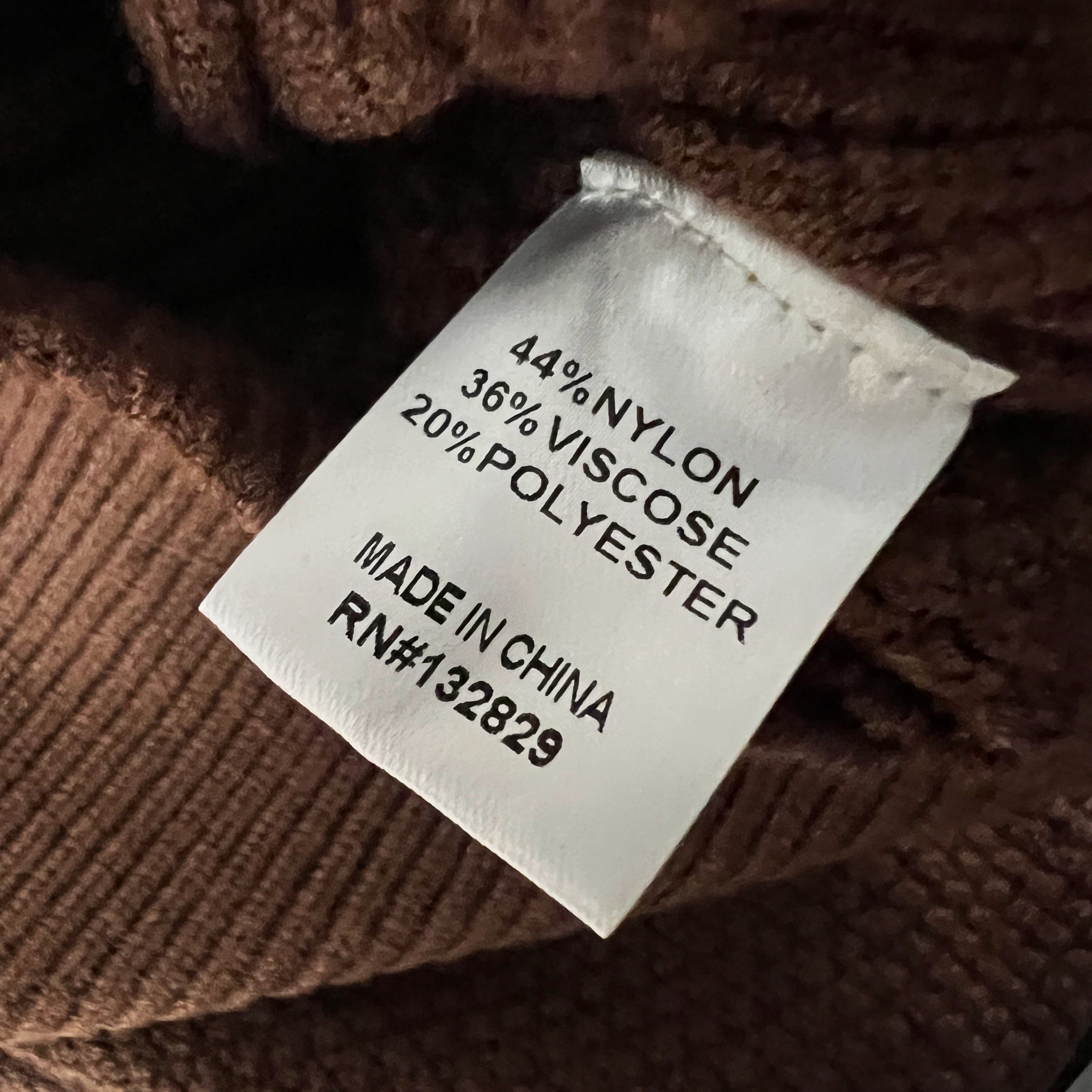 NEW More To Come Kalani Cable Knit Stretch Halterneck Sweater Turtleneck Brown