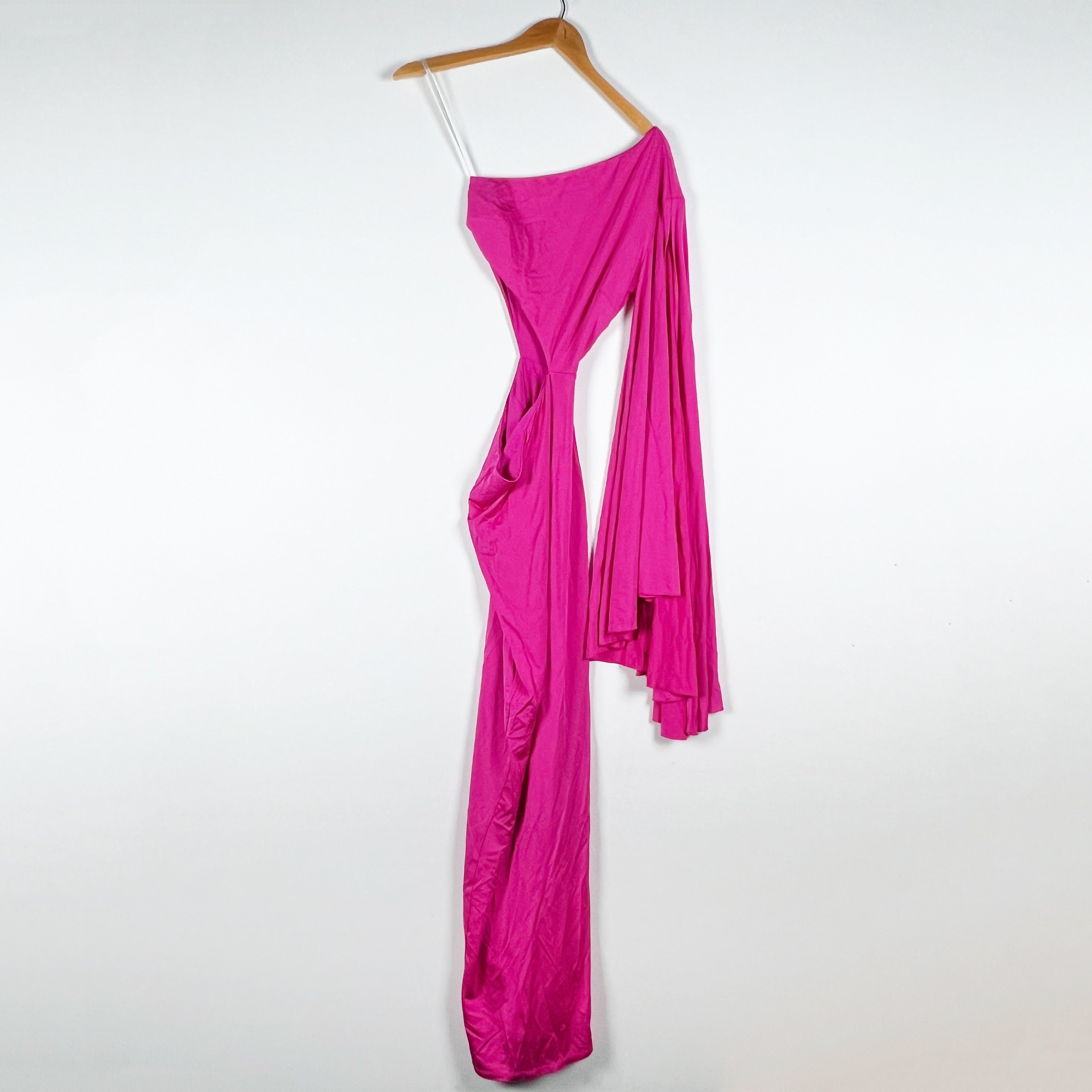 NEW Michael Costello x Revolve Aaliyah Stretch Knit One Shoulder Cut Out Dress