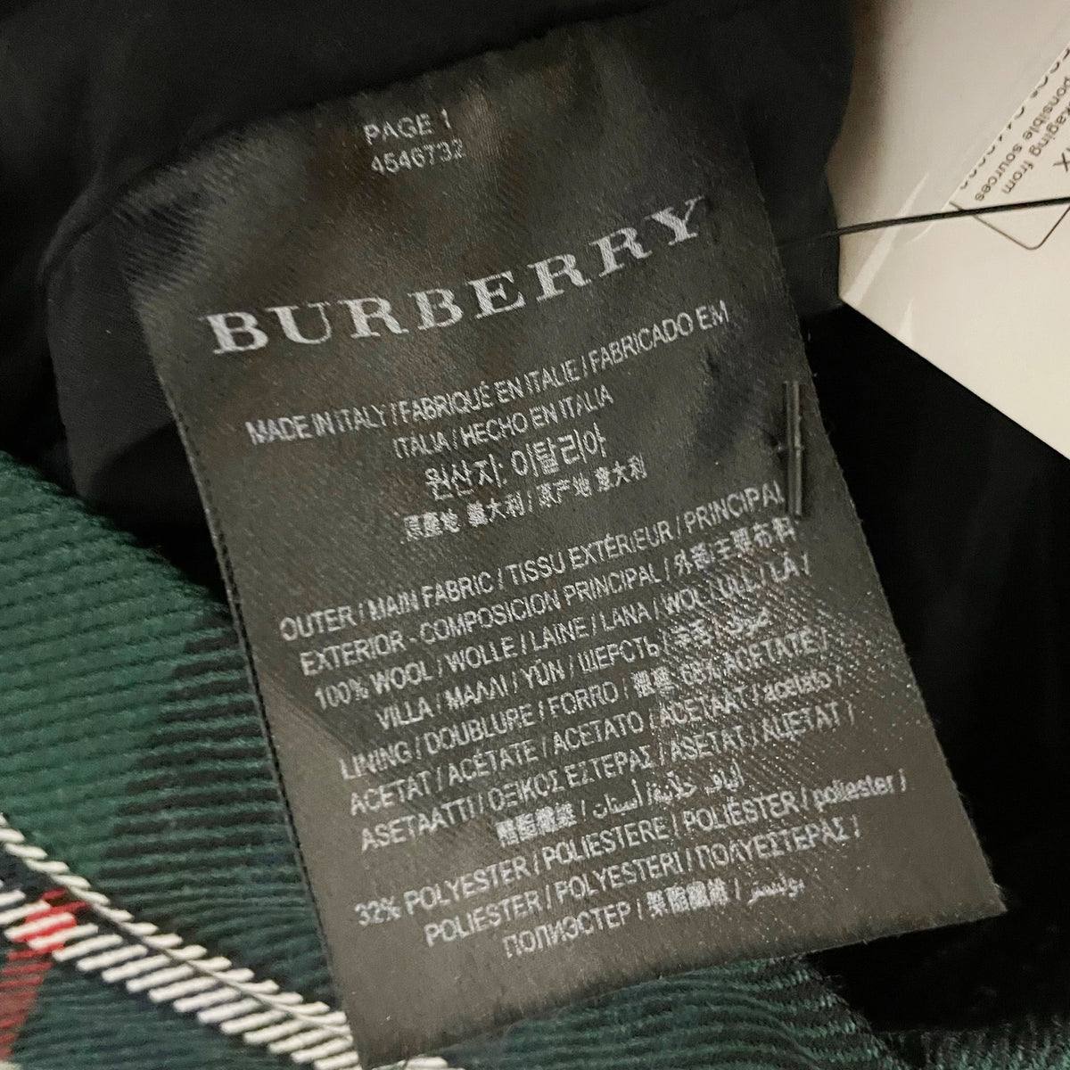 Burberry Women's Wool Mid Rise Straight Fit Plaid Check Print Stirrup Pants 2