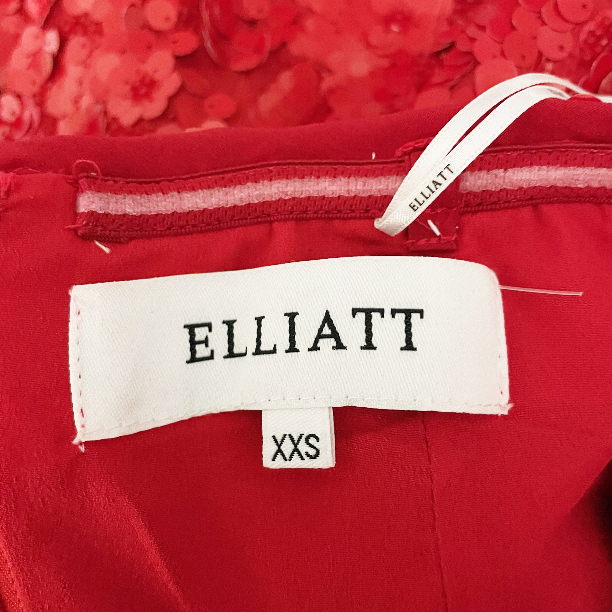 Elliatt Emma Allover Red Sequin Sparkle Embellished Strapless Mini Party Dress