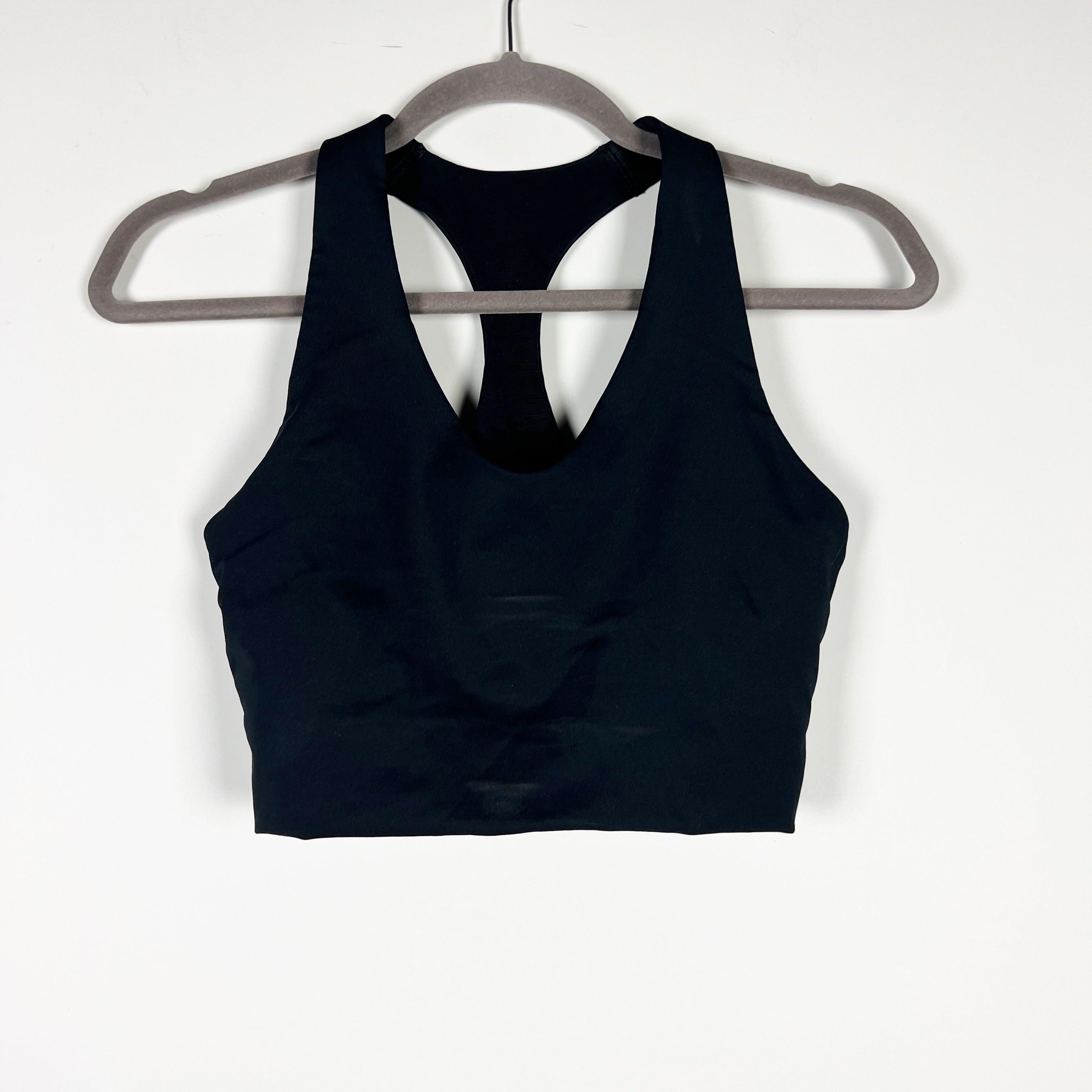 Spanx Spanxshape Get Moving Longline Medium Impact Racerback Sports Bra Black S