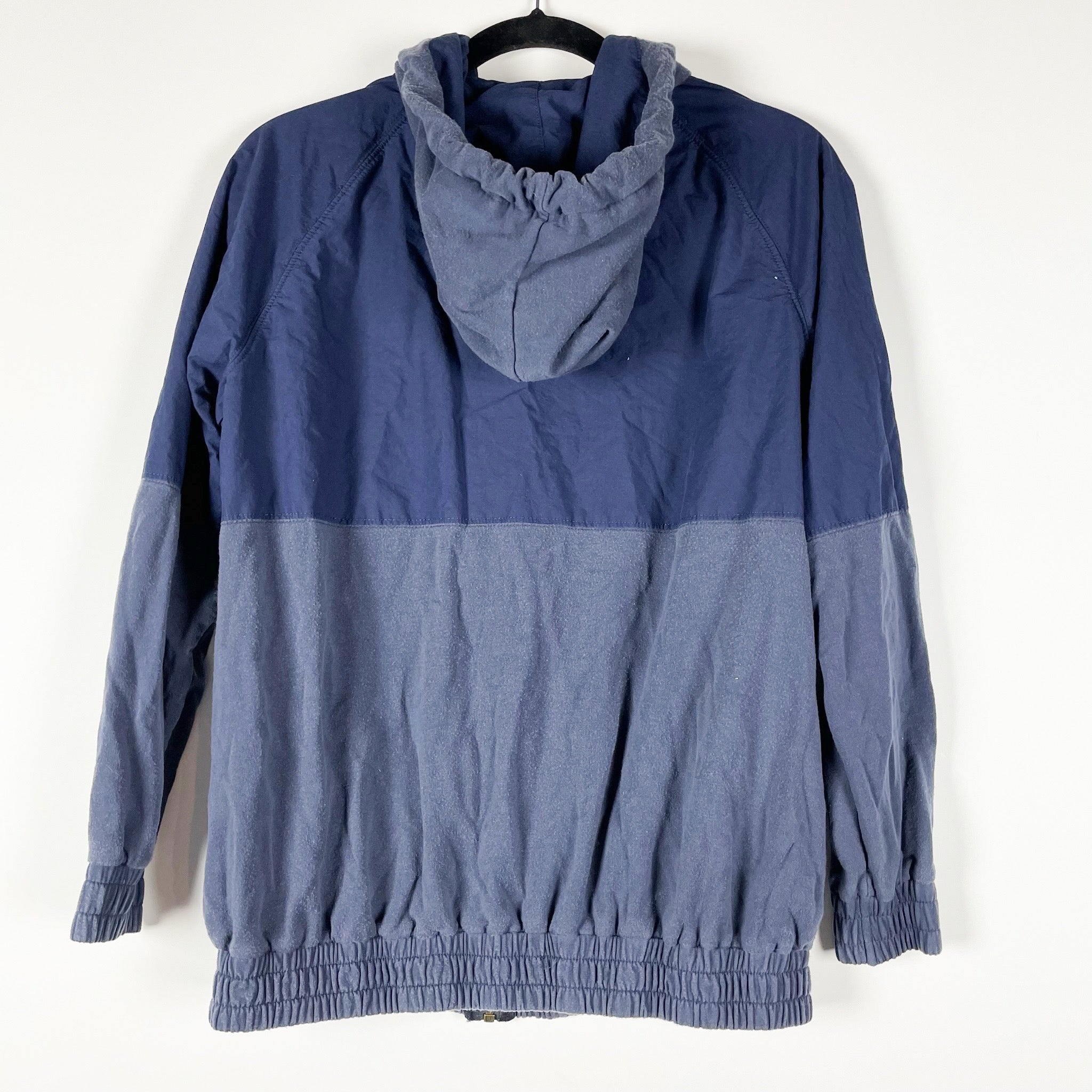 Summersalt The Softest French Terry Mixed Media Full Zip Hoodie Jacket Midnight