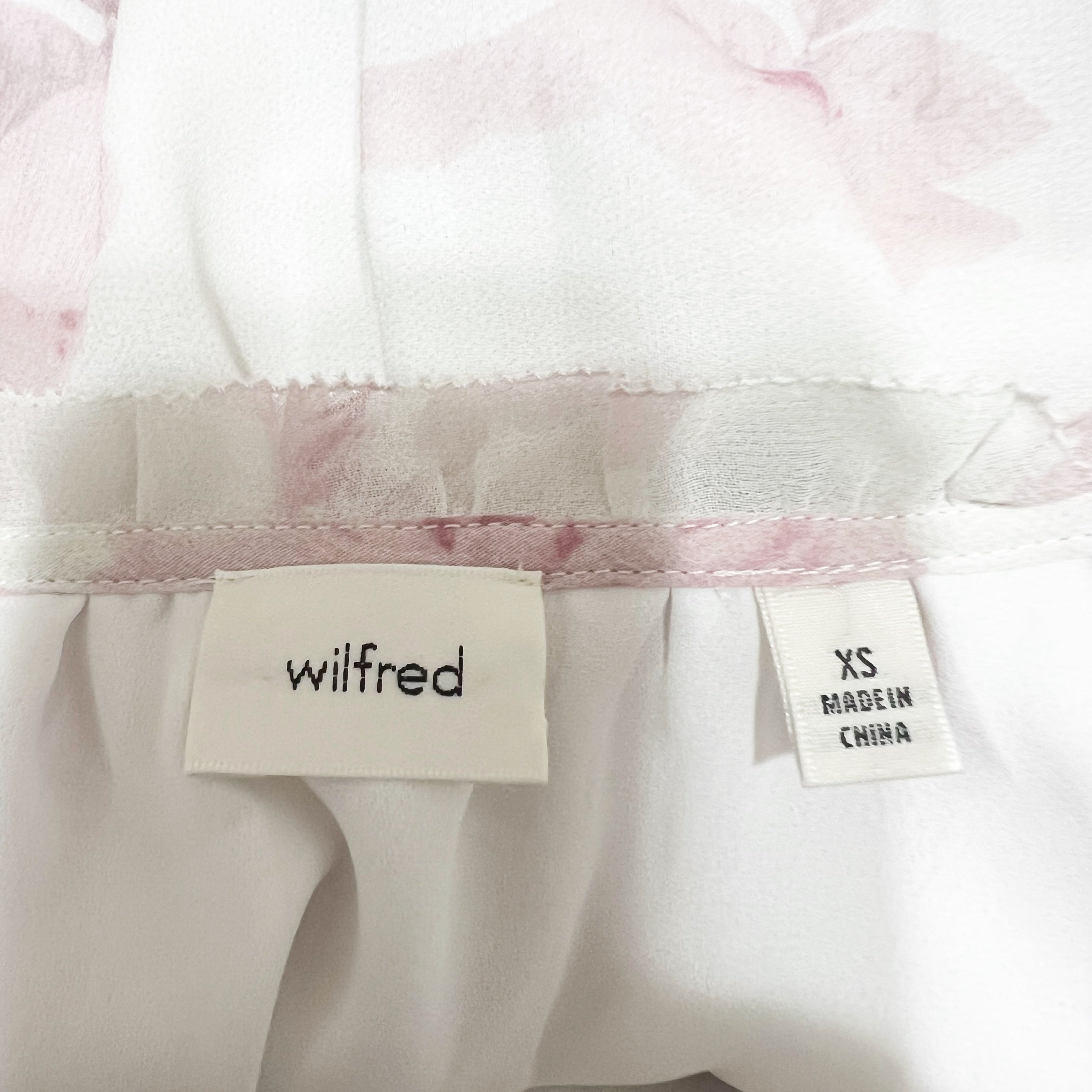 Wilfred Aritzia Faraway Puff Sleeve Smocked Chiffon Midi Tea Dress Cloudy Lilac