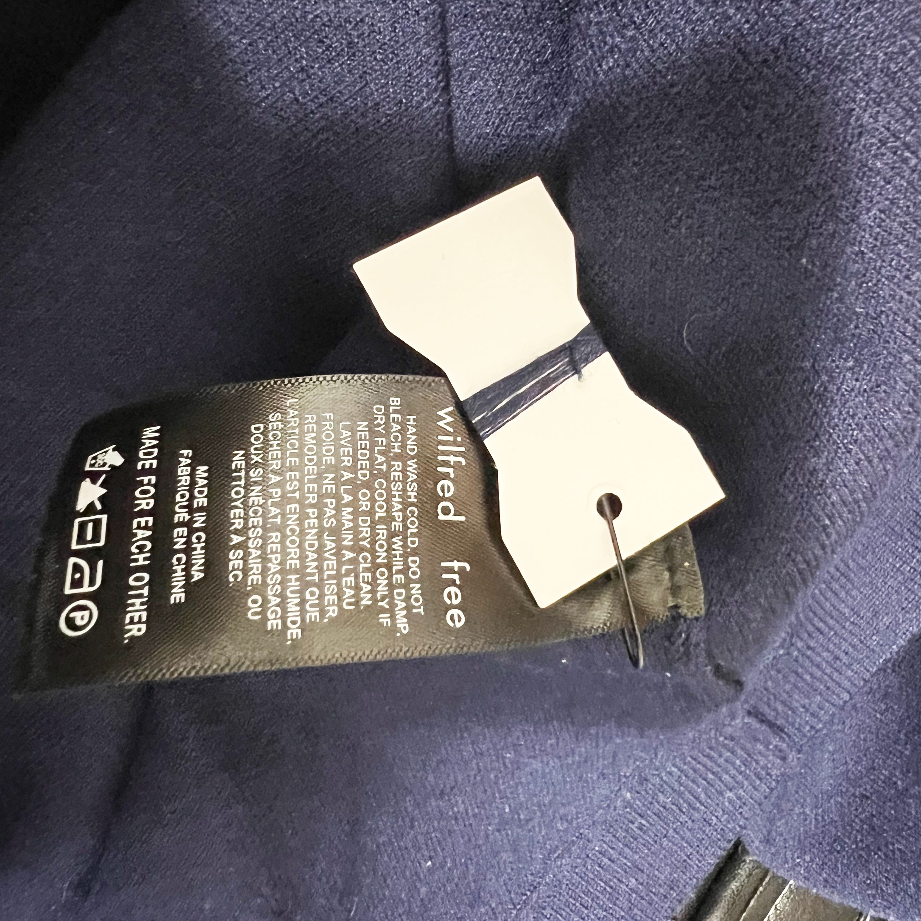 NEW Wilfred Aritzia Ronnie Long Knit Stretch Relaxed Shirt Jacket Admiral Blue