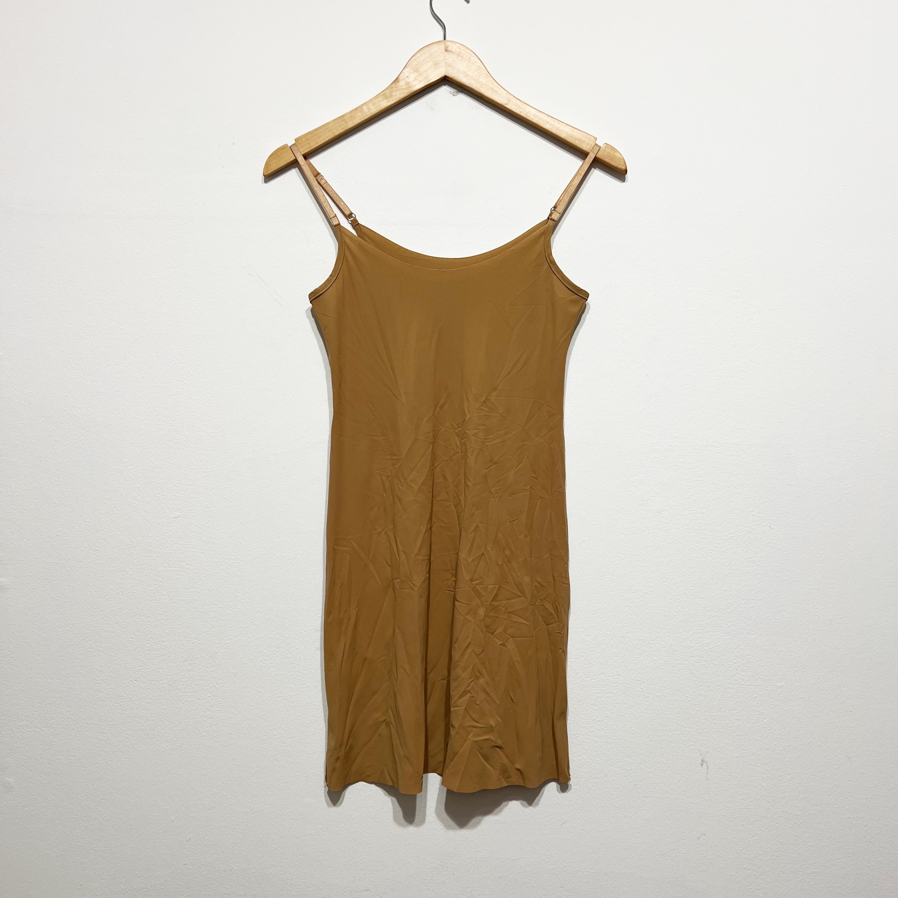 Commando Classic Mini Cami Shaping Seamless Underdress Slip Dress Caramel S/M