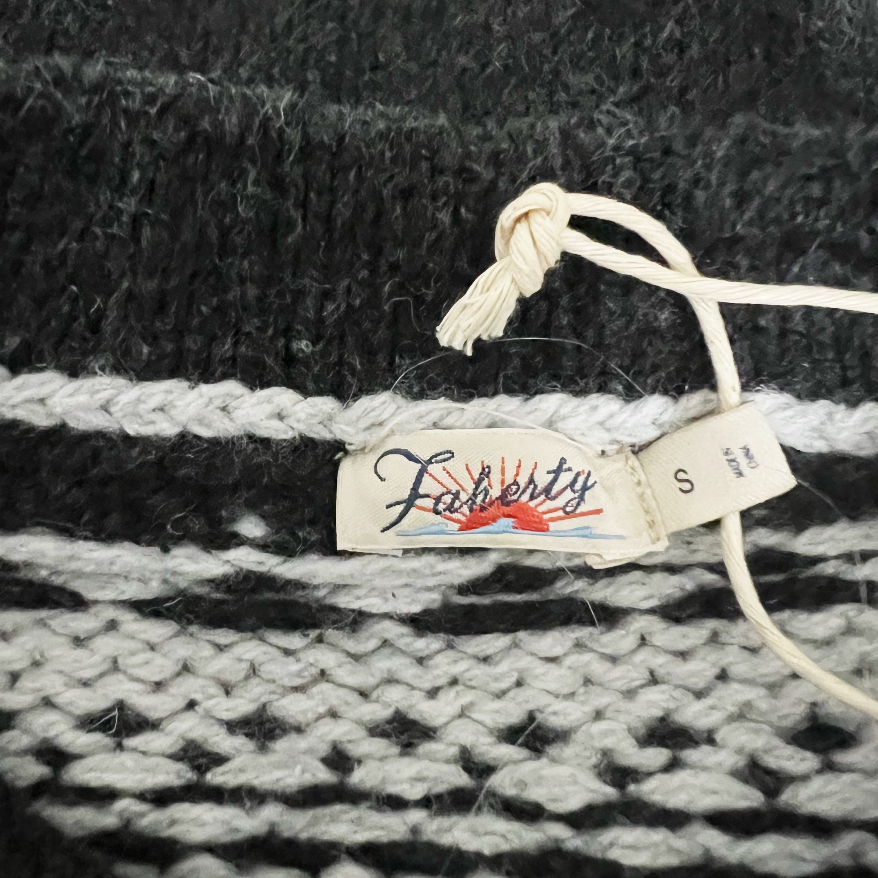 Faherty Willow Creek Wool Organic Cotton Cashmere Blend Knit Fair Isle Sweater S