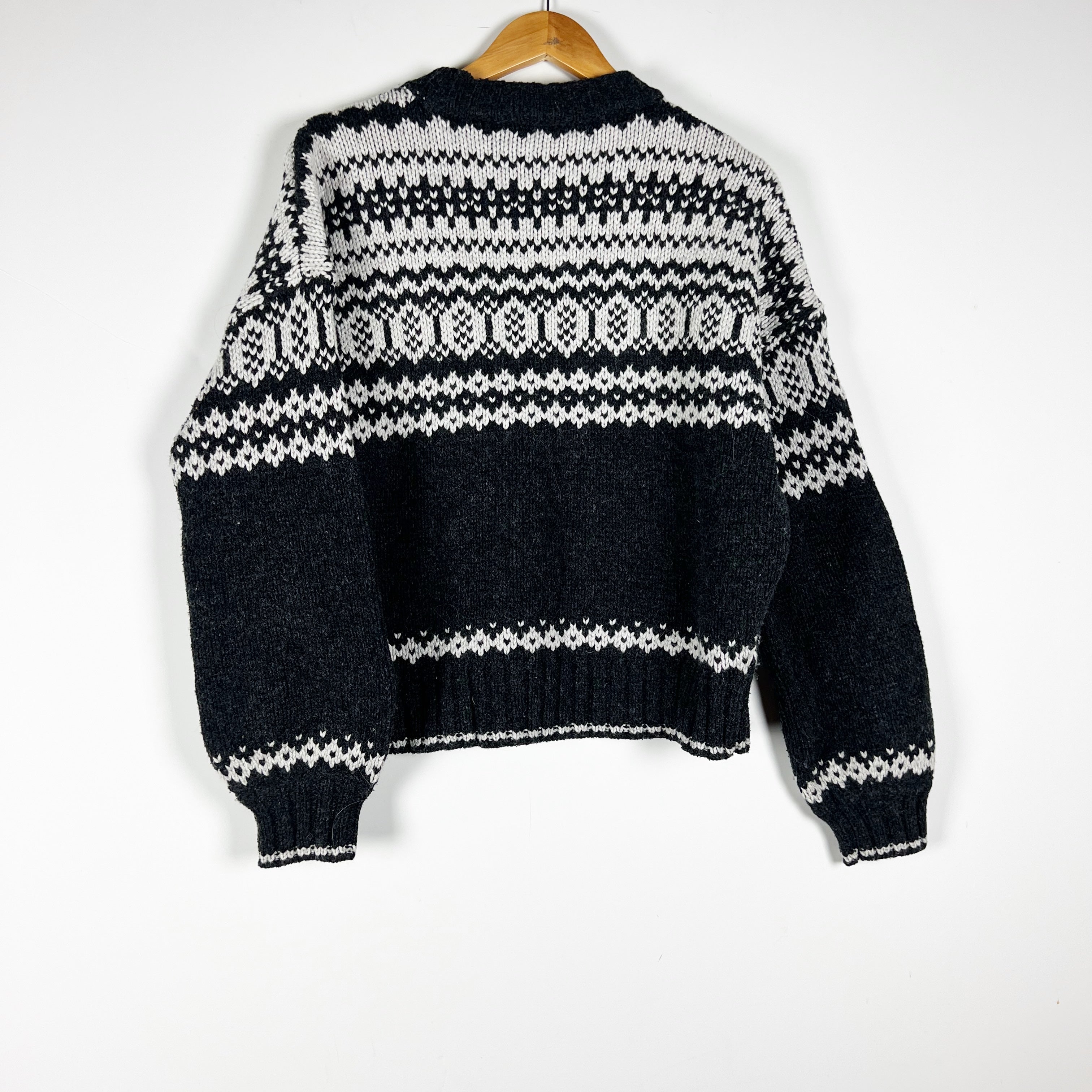Faherty Willow Creek Wool Organic Cotton Cashmere Blend Knit Fair Isle Sweater S