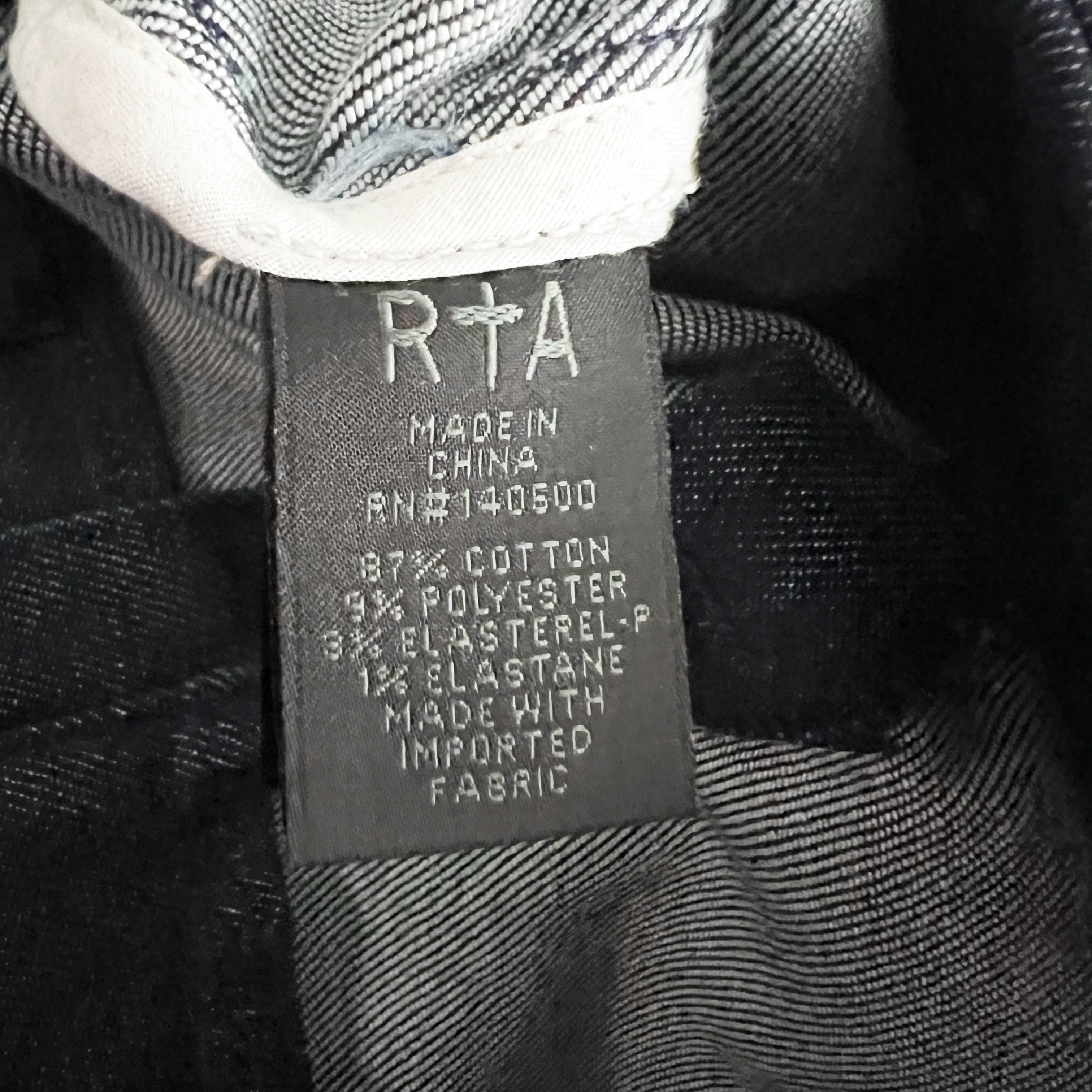 RTA Cotton Stretch Asymmetrical Zipper Detail Tulip Hem Mini Denim Jean Skirt 4